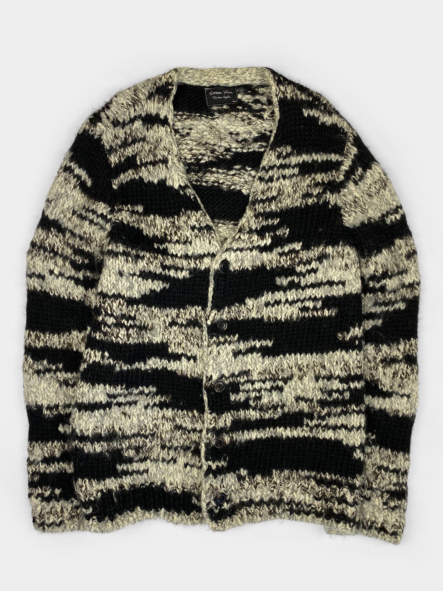 ブランド 新品 NUMBER (N)INE カーディガン ASID WASH RIPPED KNIT