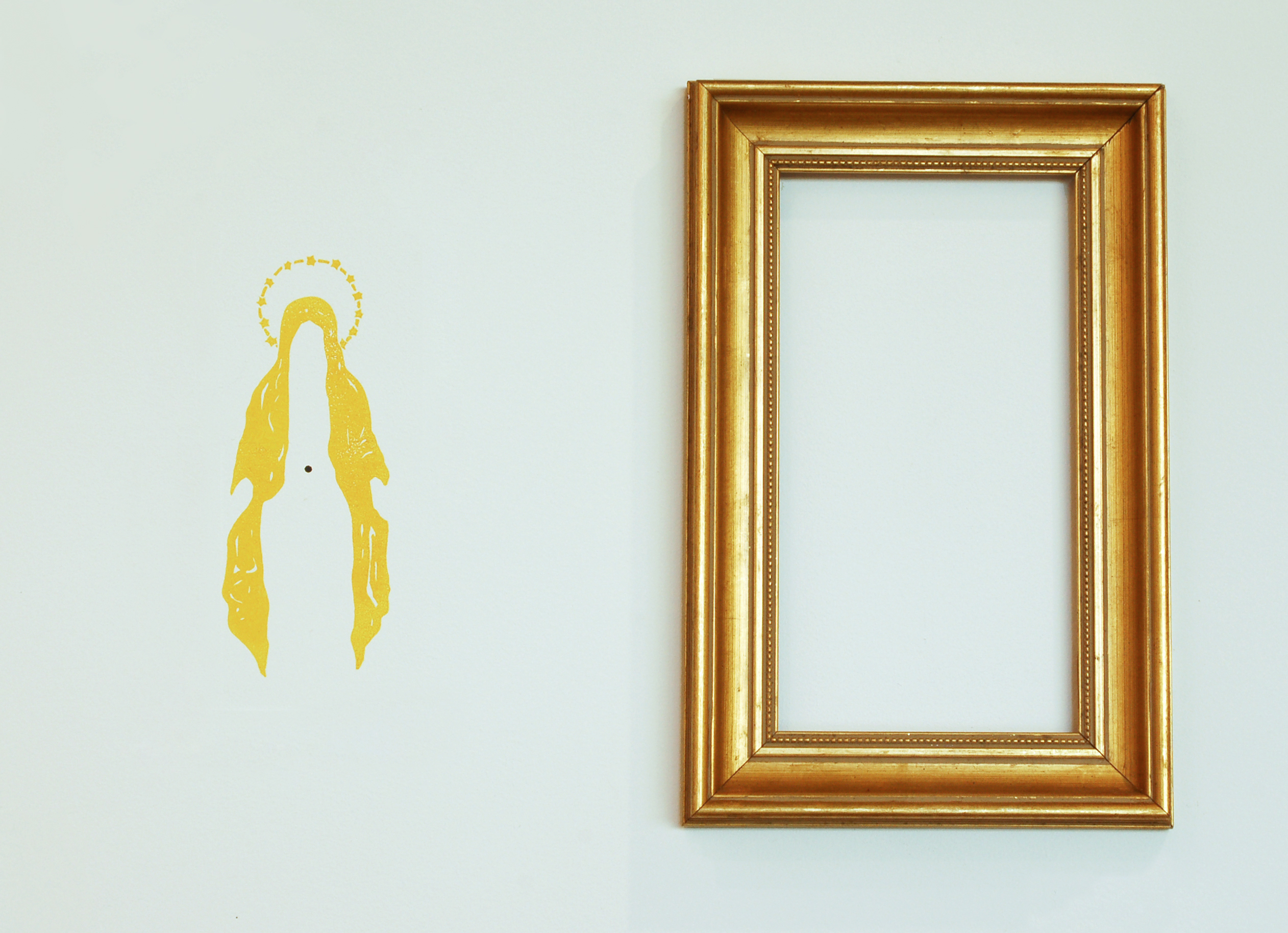 Reference. screenprint on wall & frame. 2008