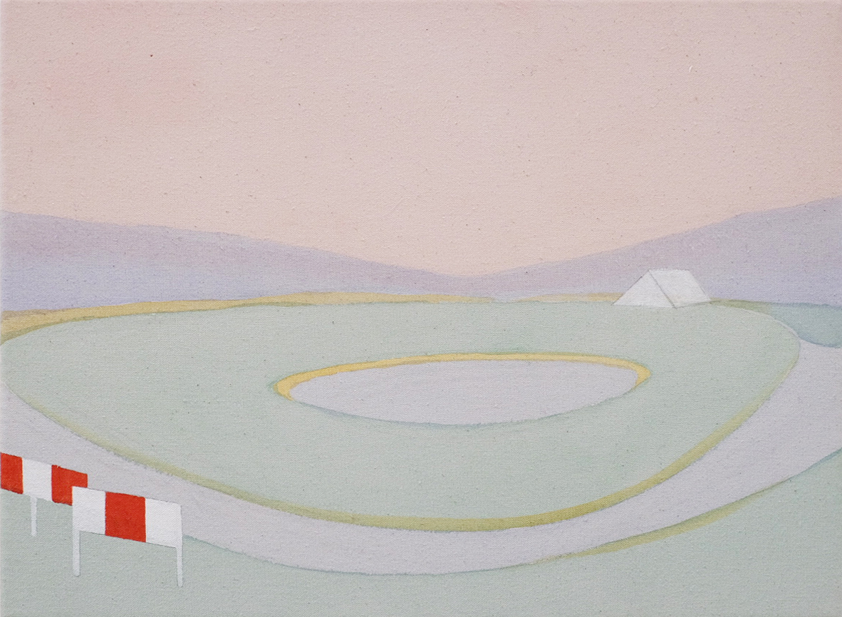 Donut, Acrylic and pencil on canvas, 30 x 40 cm, 2023