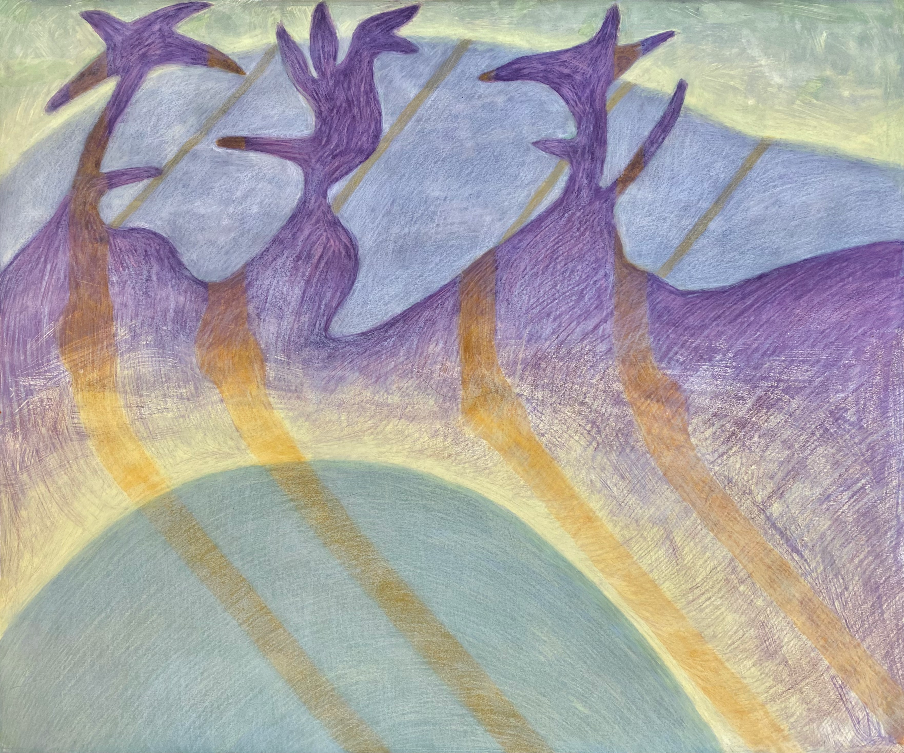 Fish(derogatory) No.2 (33"x27.5"), crayon on monotype