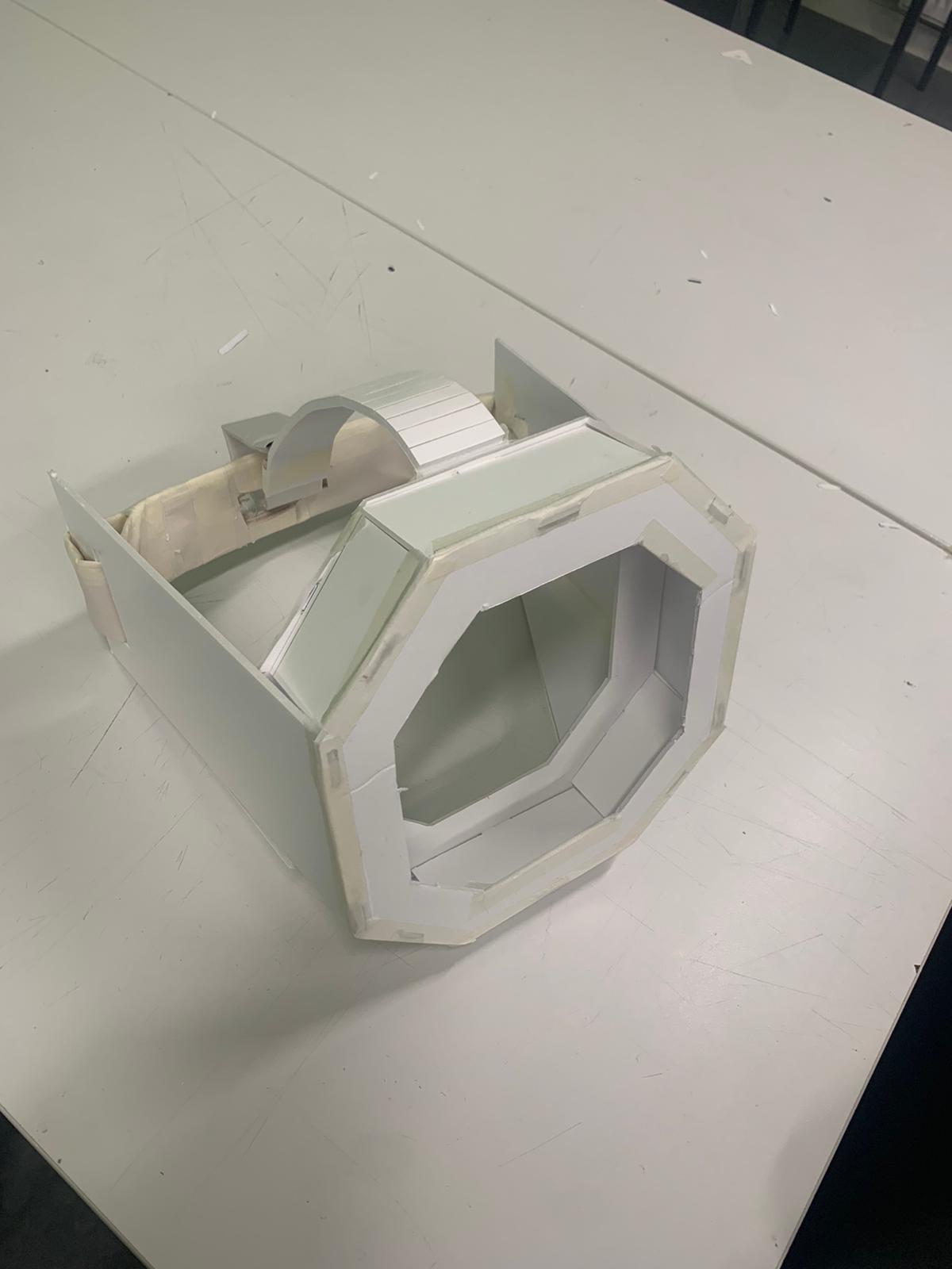 Making a helmet that blocked out the peripheral vision