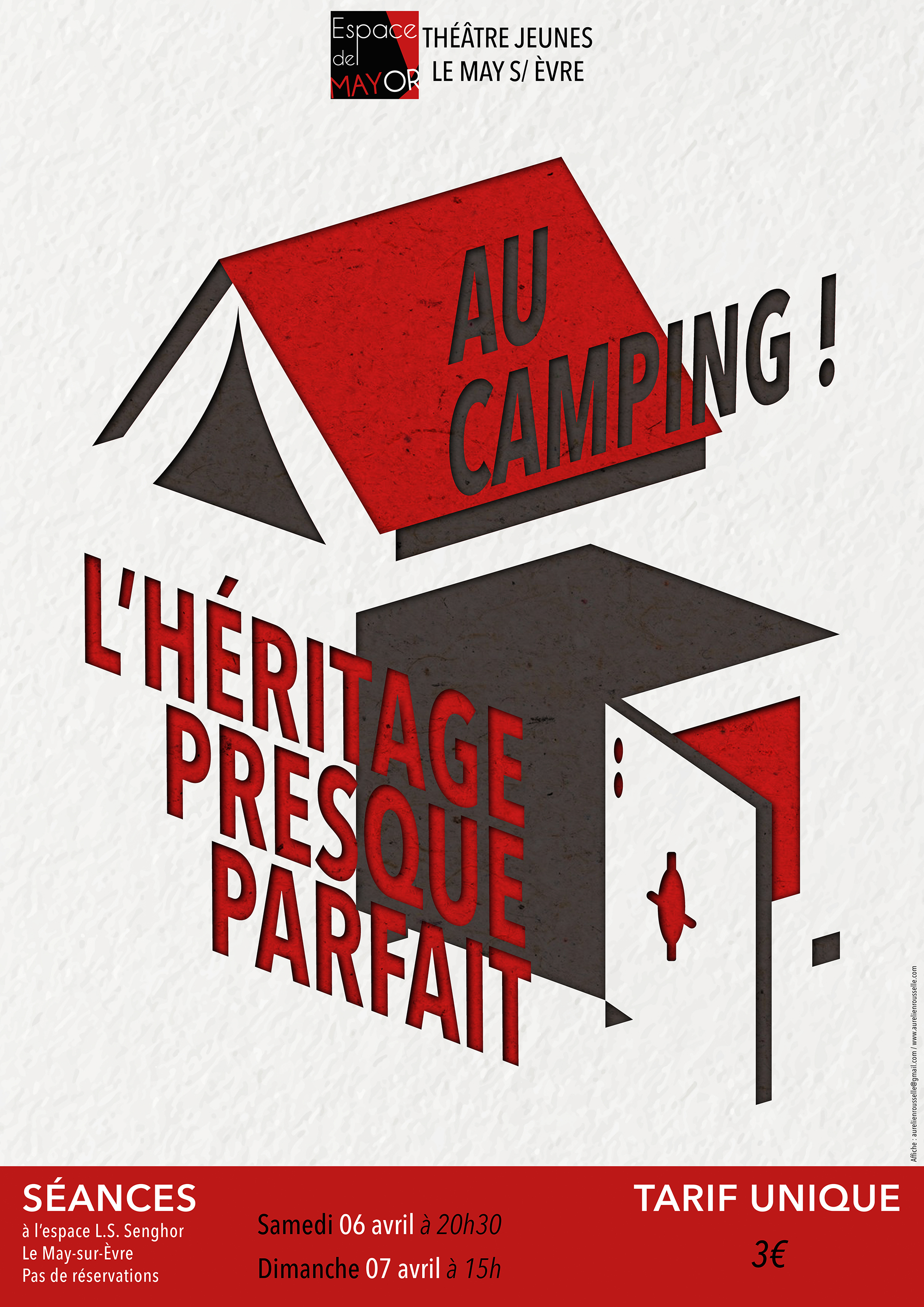 Affiche de théâtre - troupe "Espace del Mayor", Le May-sur-Èvre (49)