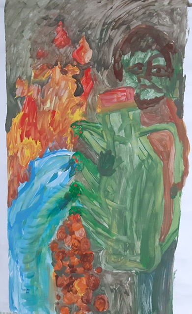 Cochichar | 29cm x 21cm | Luisa Siqueira | 2020 | acrílica e guache