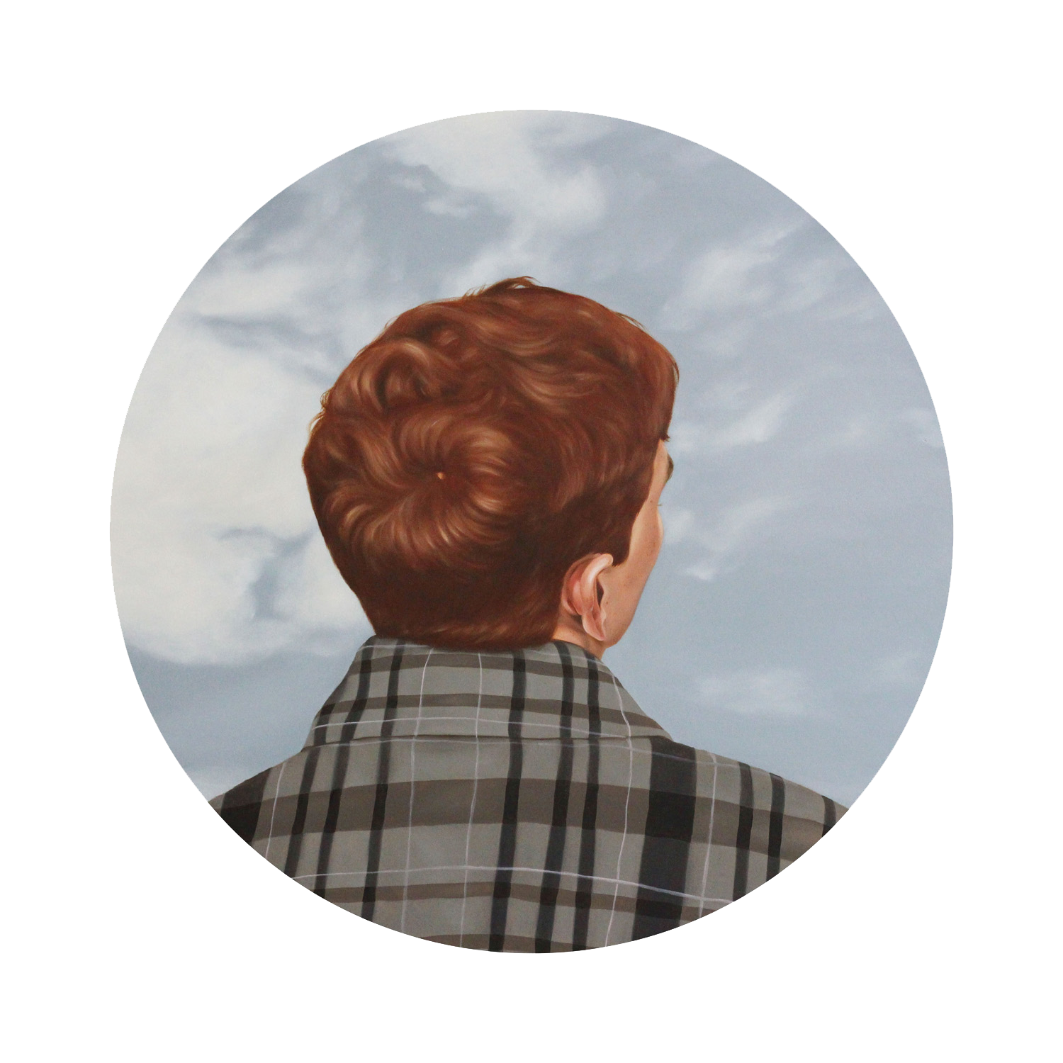 Several Thousand Miles, Oil on Board, 600mm across, 2019