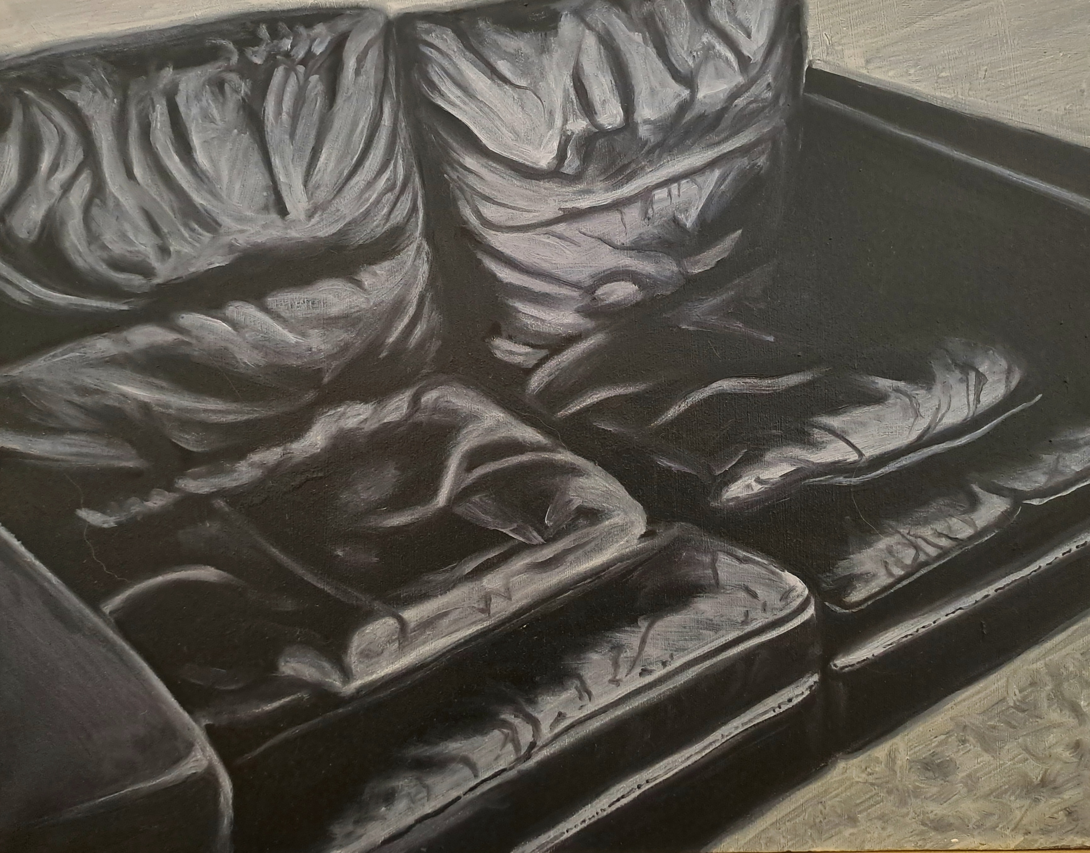 2-er Sofa, 202528 x 26, Öl auf Japanpapier