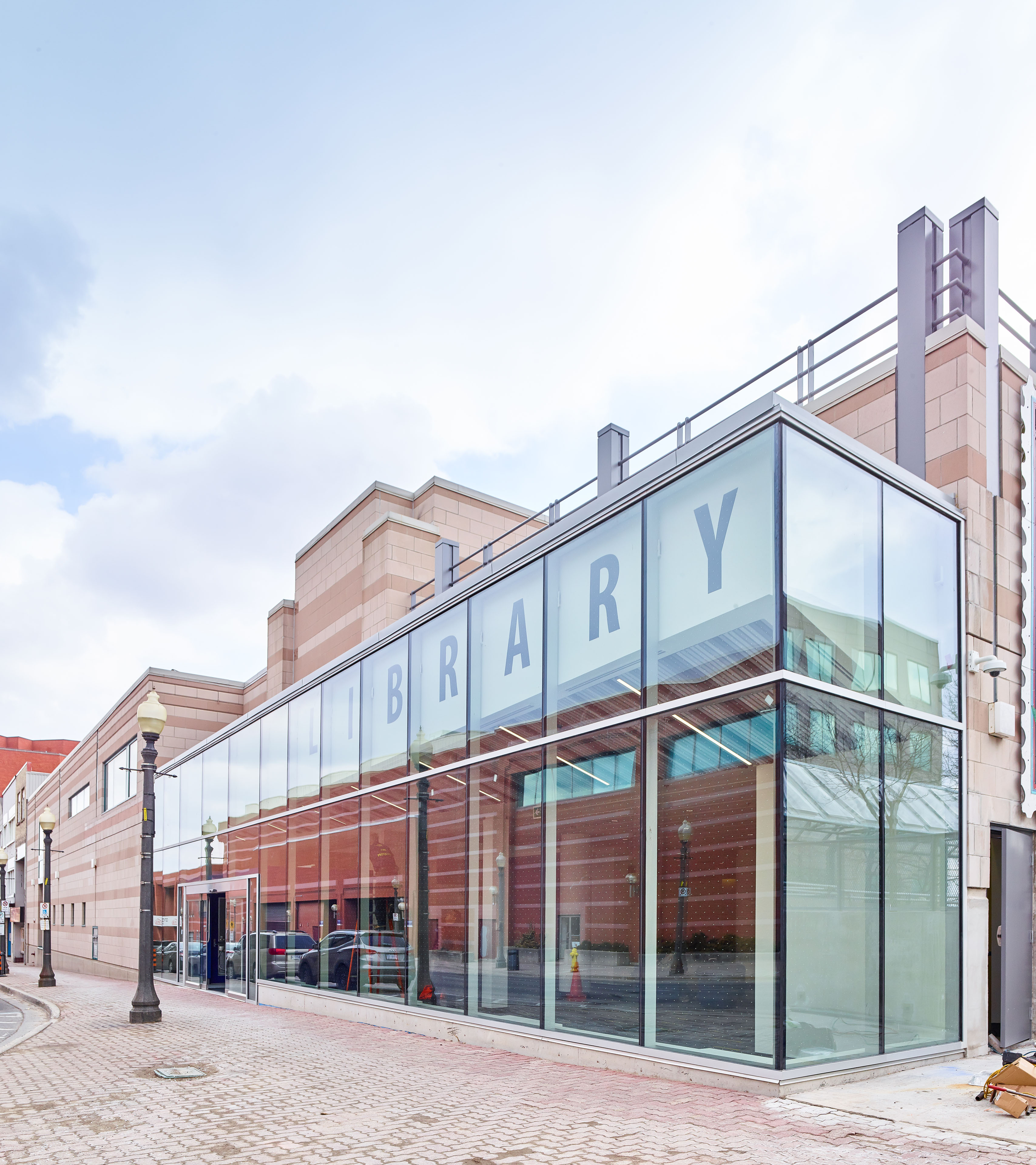Exterior of the new library facade