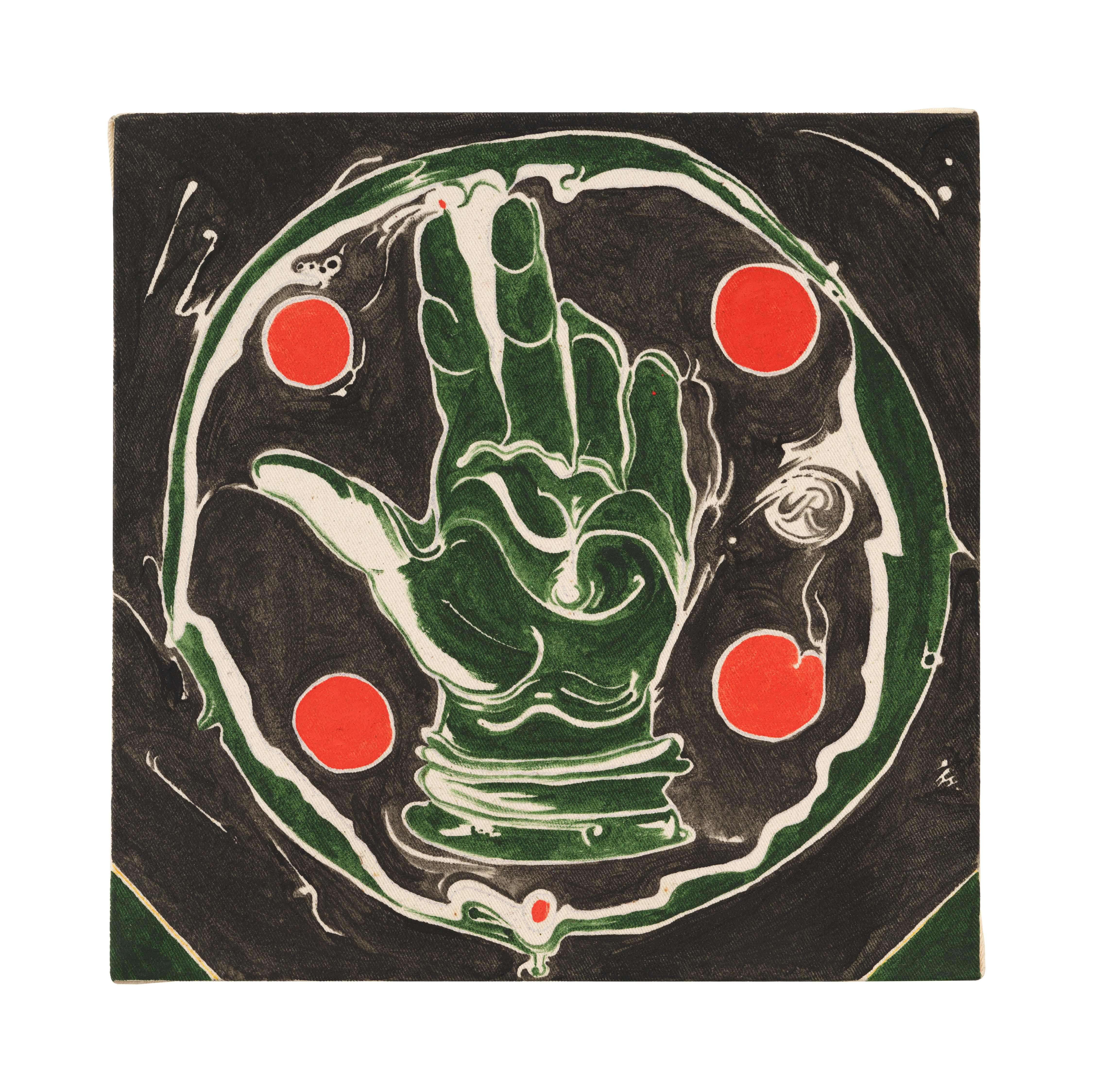 sosFound::subject_citizen:a_shrimp-that_eats_sand_oath, 2022, oil on canvas, 22 x 22 cm