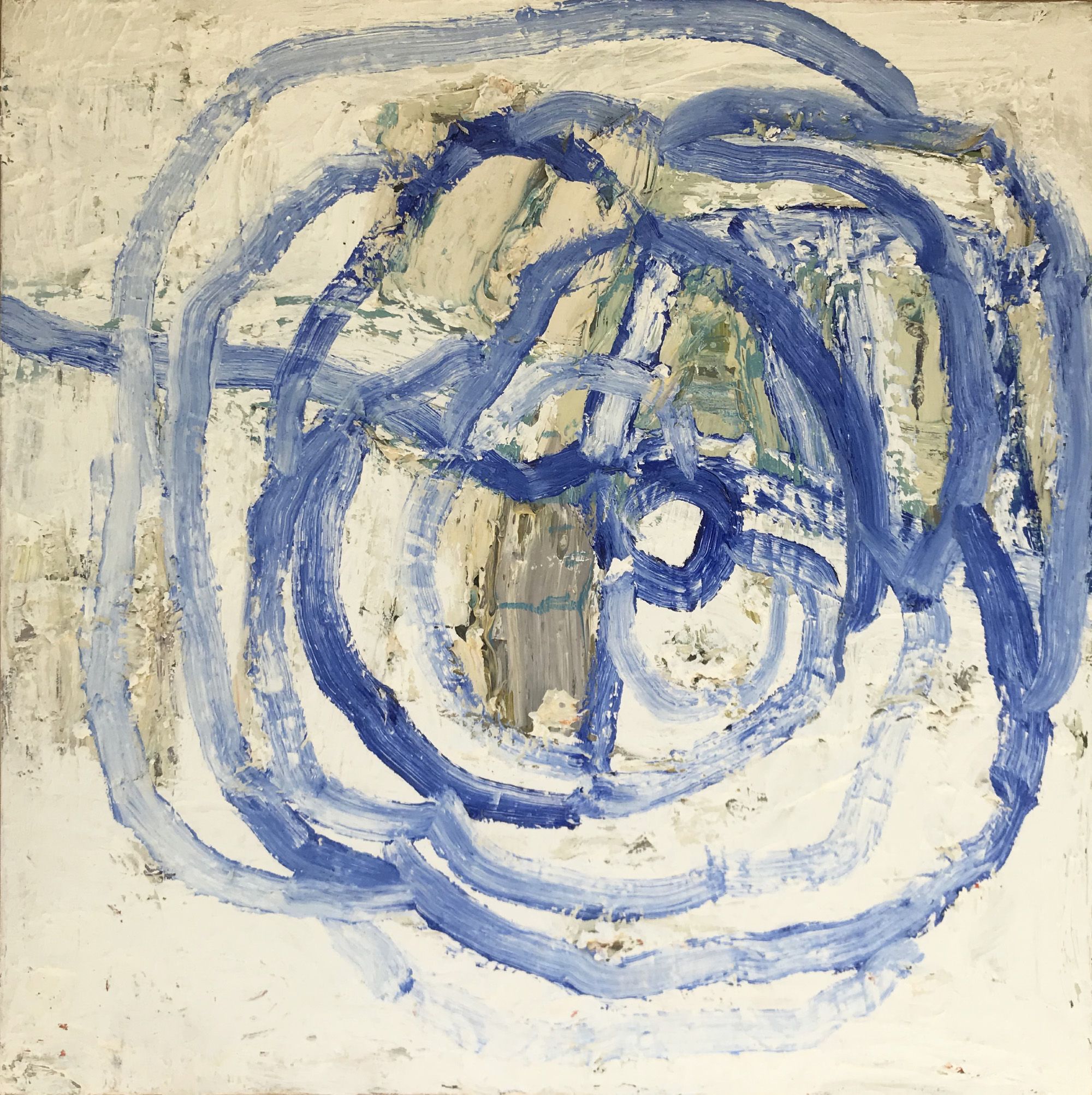 Blue Camellia #3, 2021, Oil on canvas, 24"x24" in