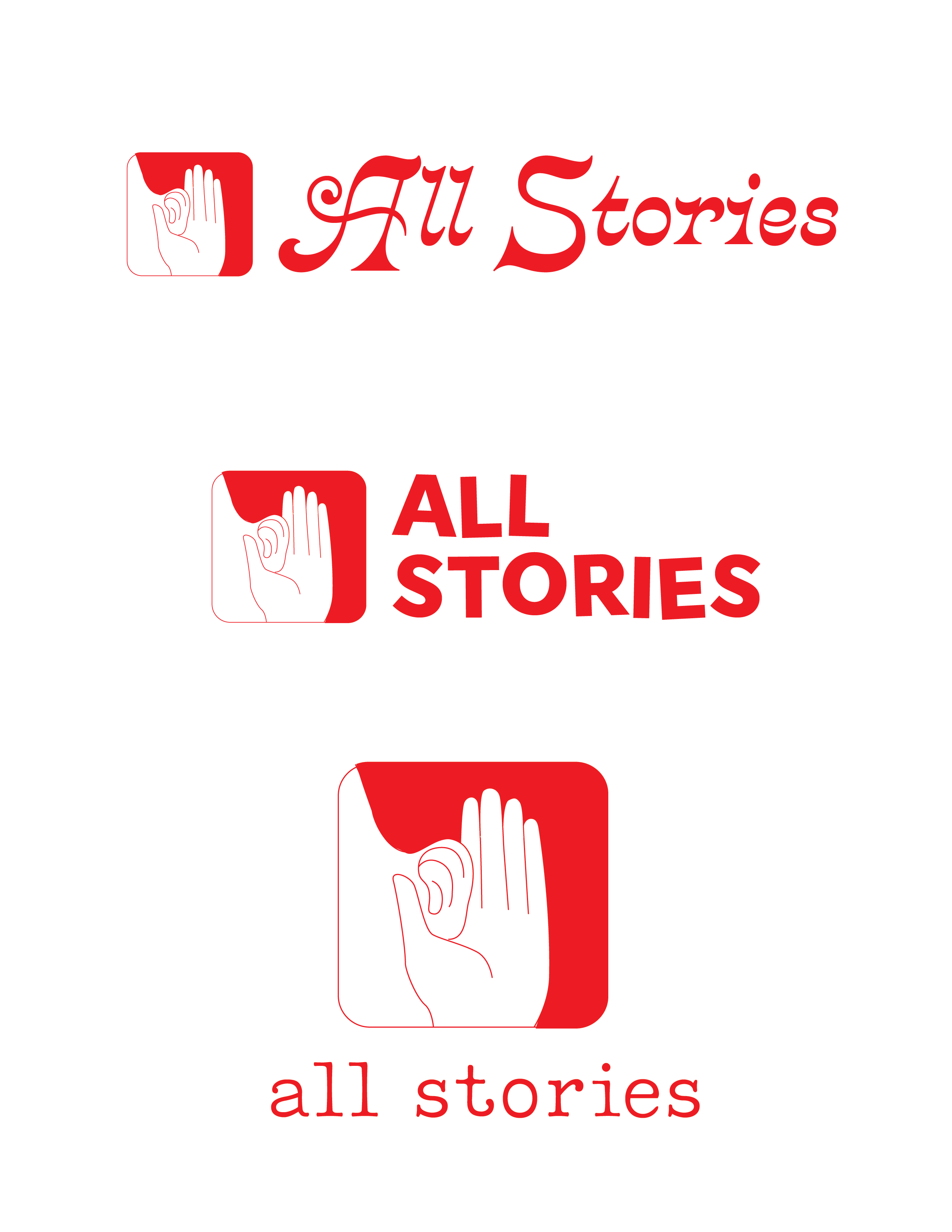 Drafted logo proposals for outreach program between contemporary authors and local youth community: Adobe Illustrator, 2022