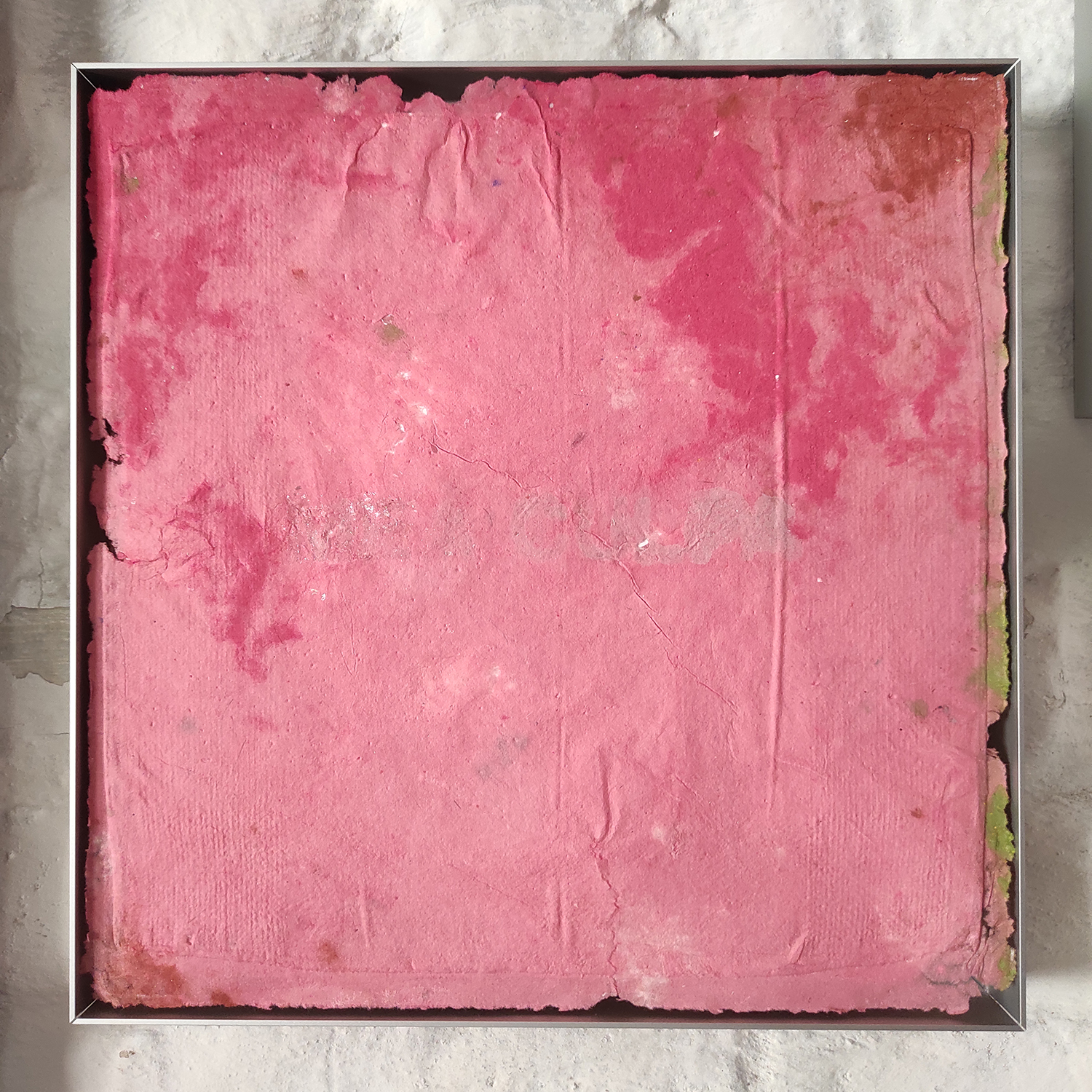 Ex voto series, mass-couloured pigment on Arches Paper, 30x29,5x3cm, 2024