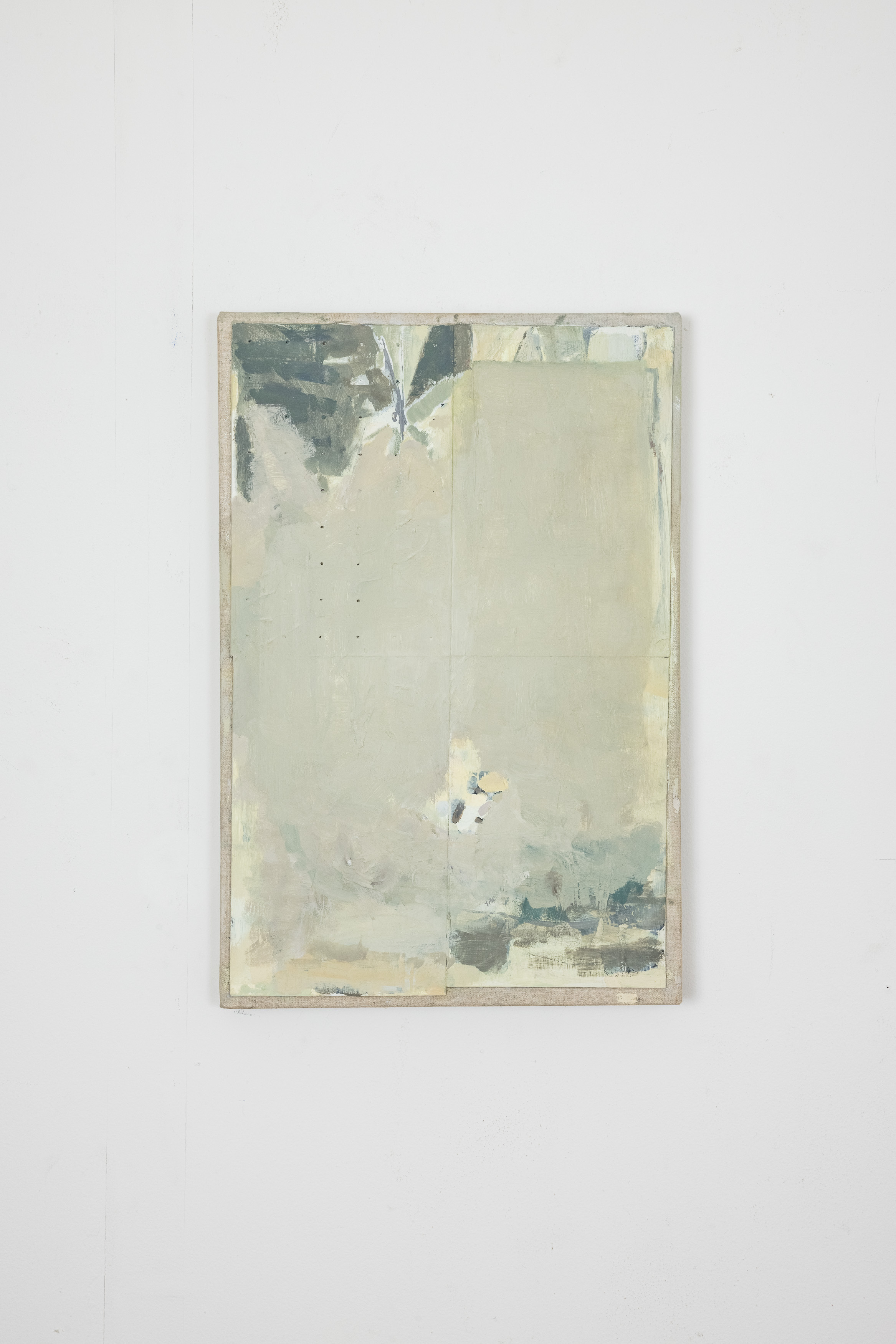 Hangman, 2022, Oil on medical plastic over linen, 17 1/2" x 11"