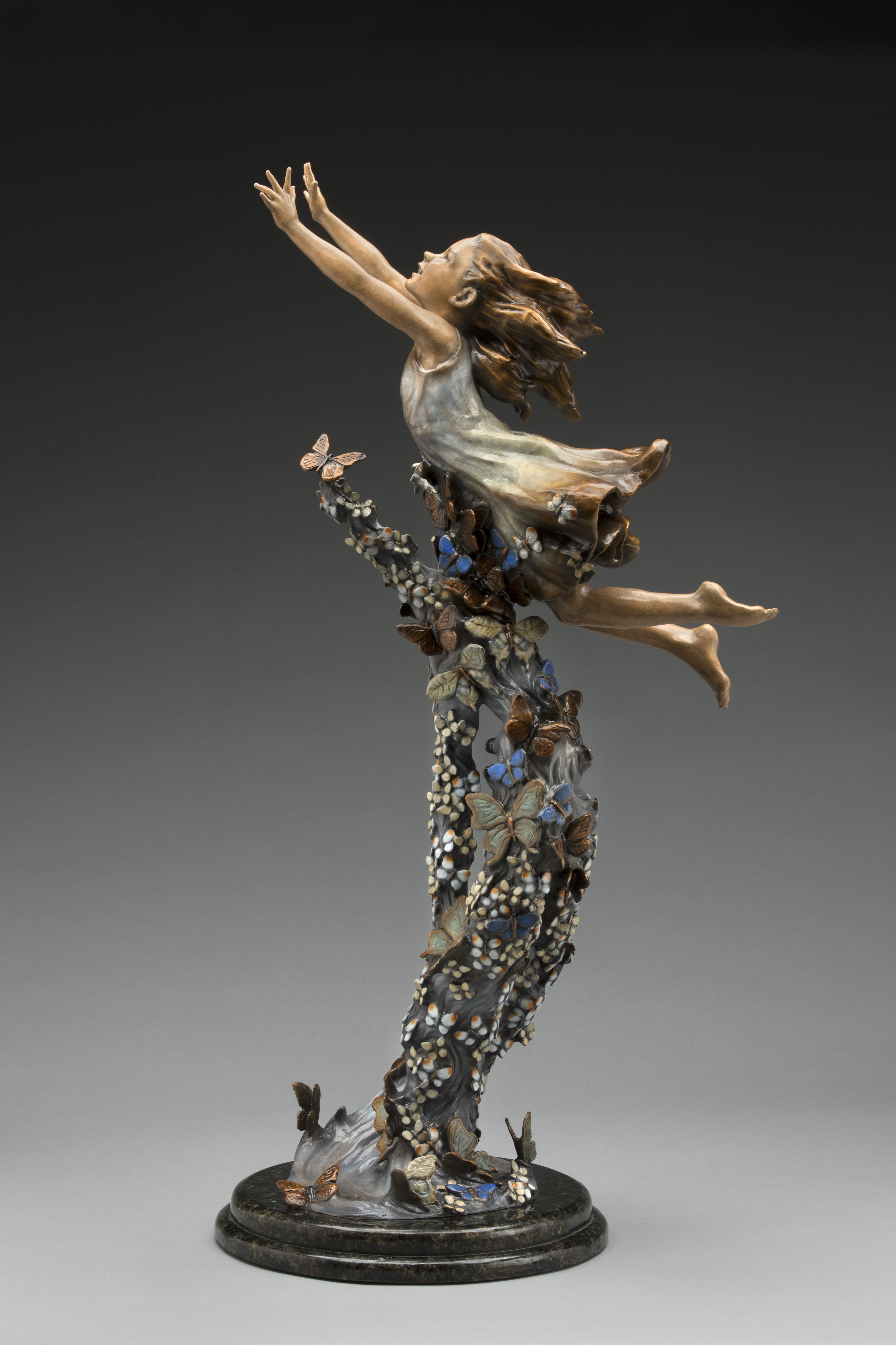 Lift Her with Butterflies Full Left View by Angela Mia