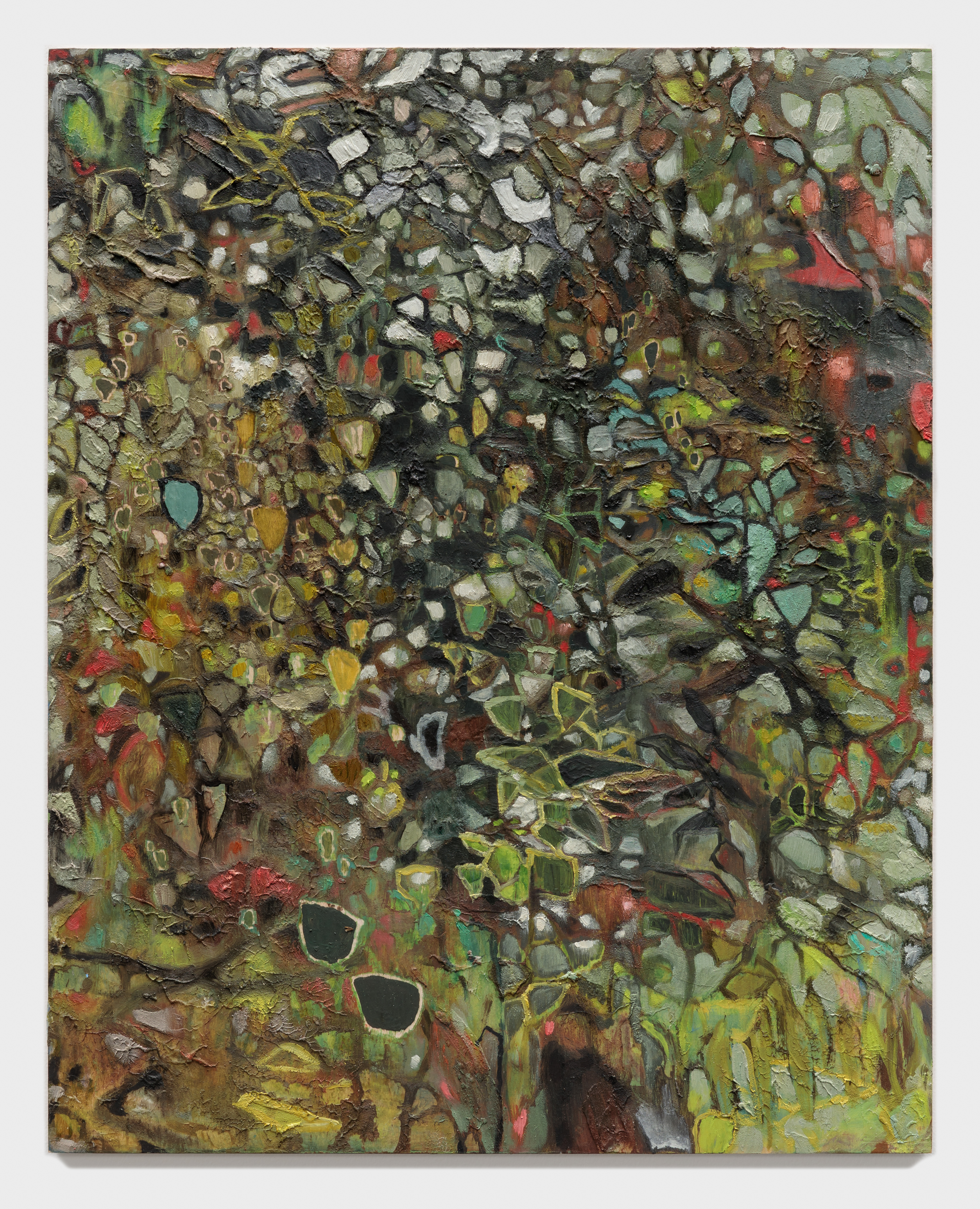 apple picking in sleet | oil and wax on panel | 20x16" | 2023