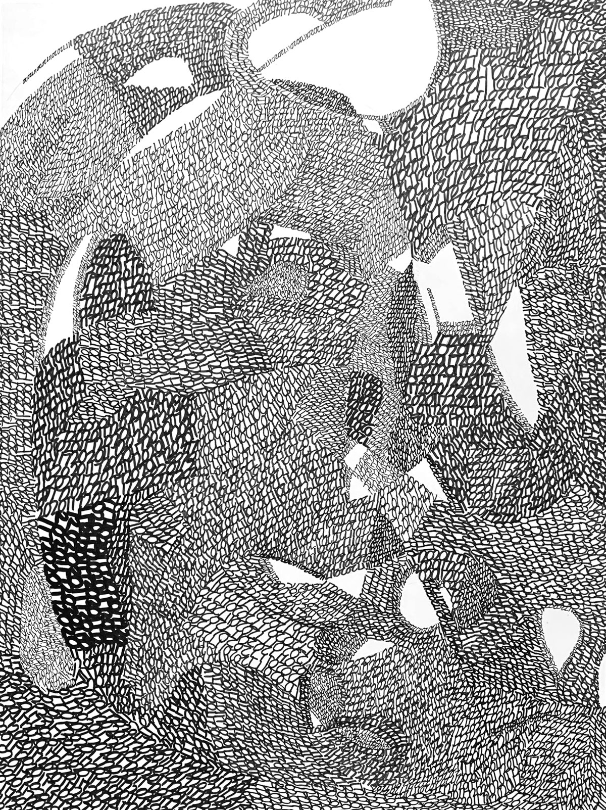 6/38 — BANAL DEJA VU  Archival ink on Bristol, 9" x 12" (2020 works).2010-ongoing.