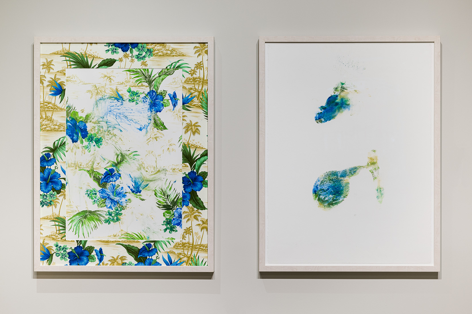 Joiri Minaya, "Body Imprint I / Body Smudge I," 2019. Monoprint, 24 ⅝  x 32 1⁄4 inches each. Photo by Etienne Frossard.