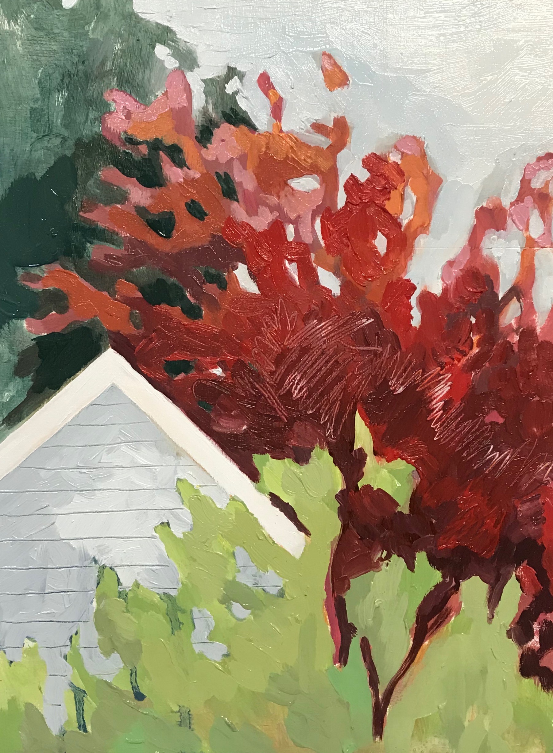 Ali's Yard Oil on panel. 12x16. 2018