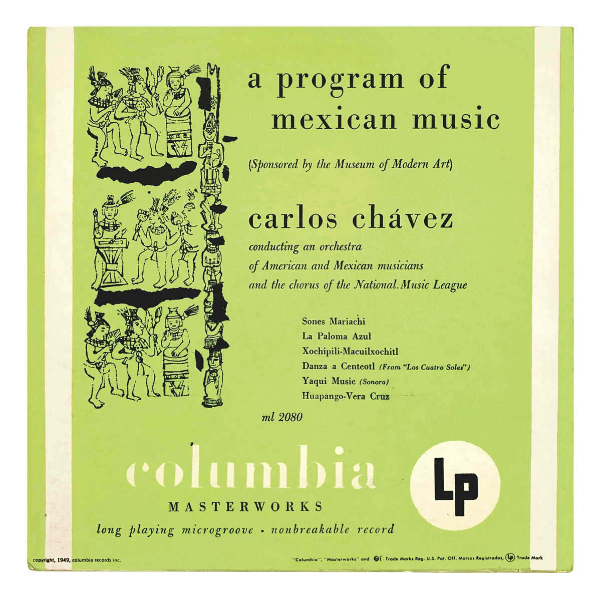 Columbia Masterworks ML 2080 Carlos Chávez - Various "Orchestra of American and Mexican musicians" / Chorus of the National Music League - Carlos Chávez Design: Andy Warhol (artwork)