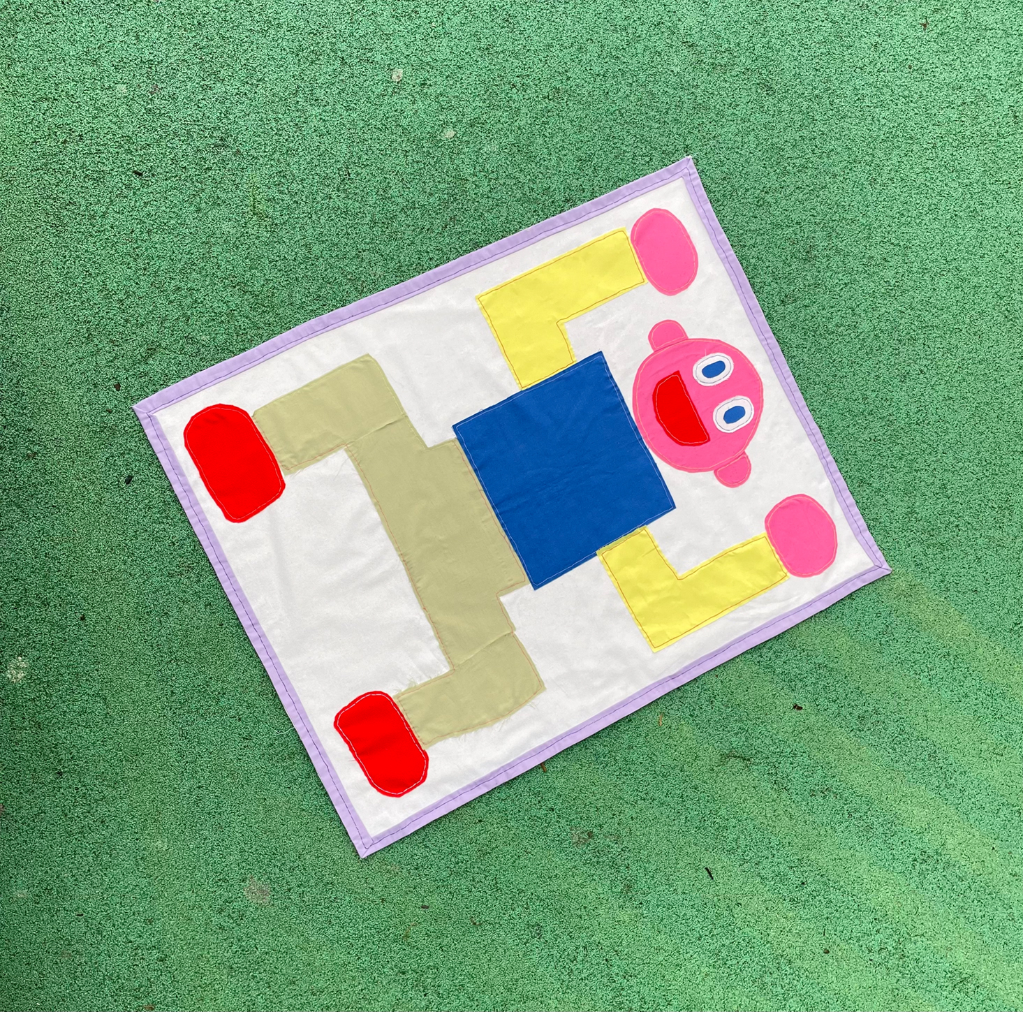 Maennchen (2022), Hand sewn wall hanging, 85 x 109cm