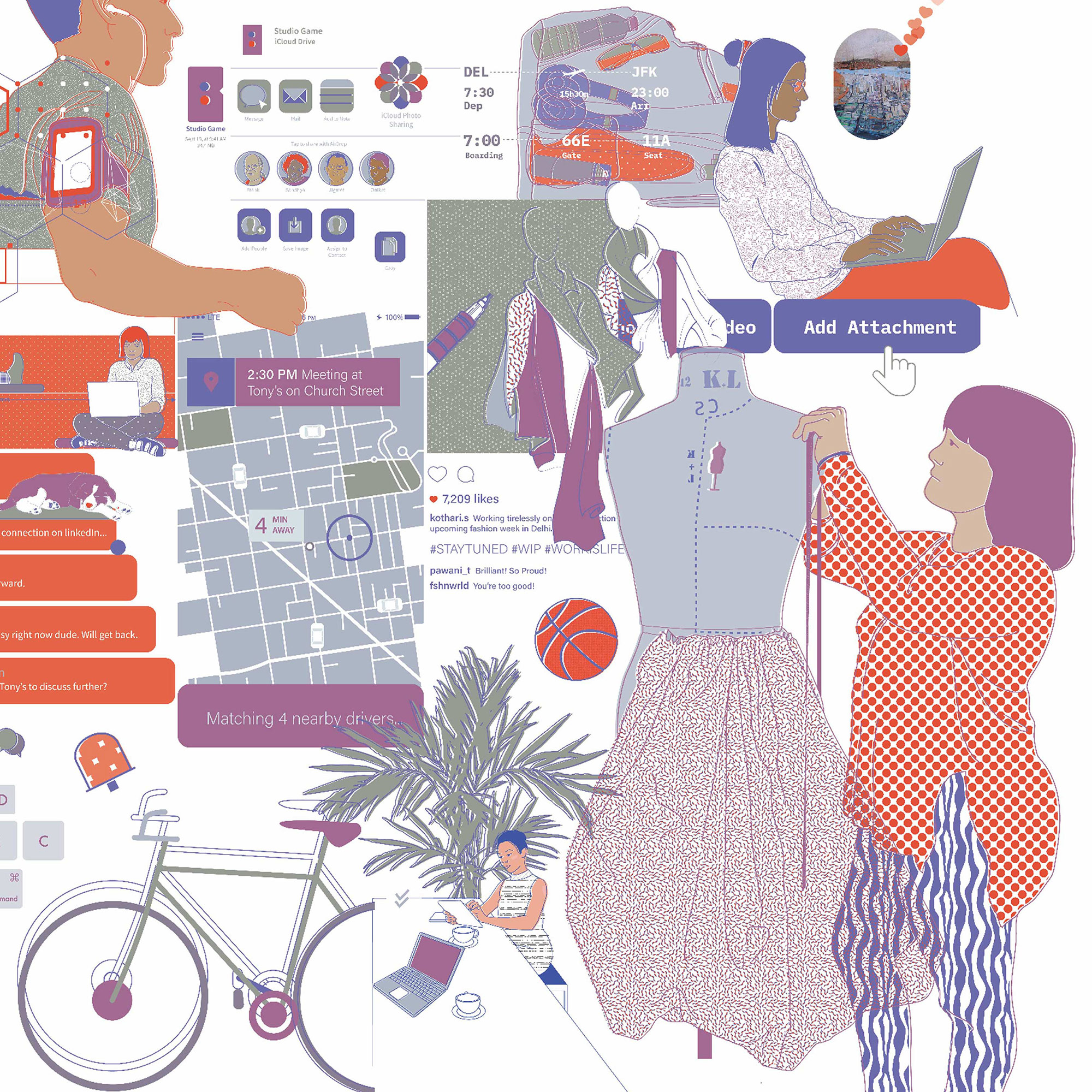 Busy Cool, Illustration : Wari Watai