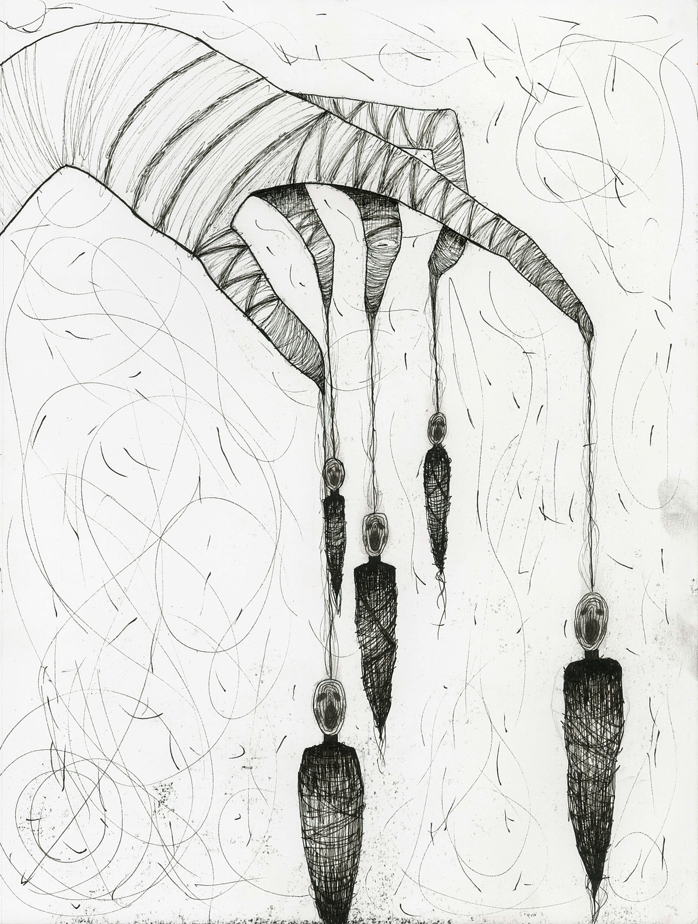 Untitled.I. // 2021, made with ink & pencil