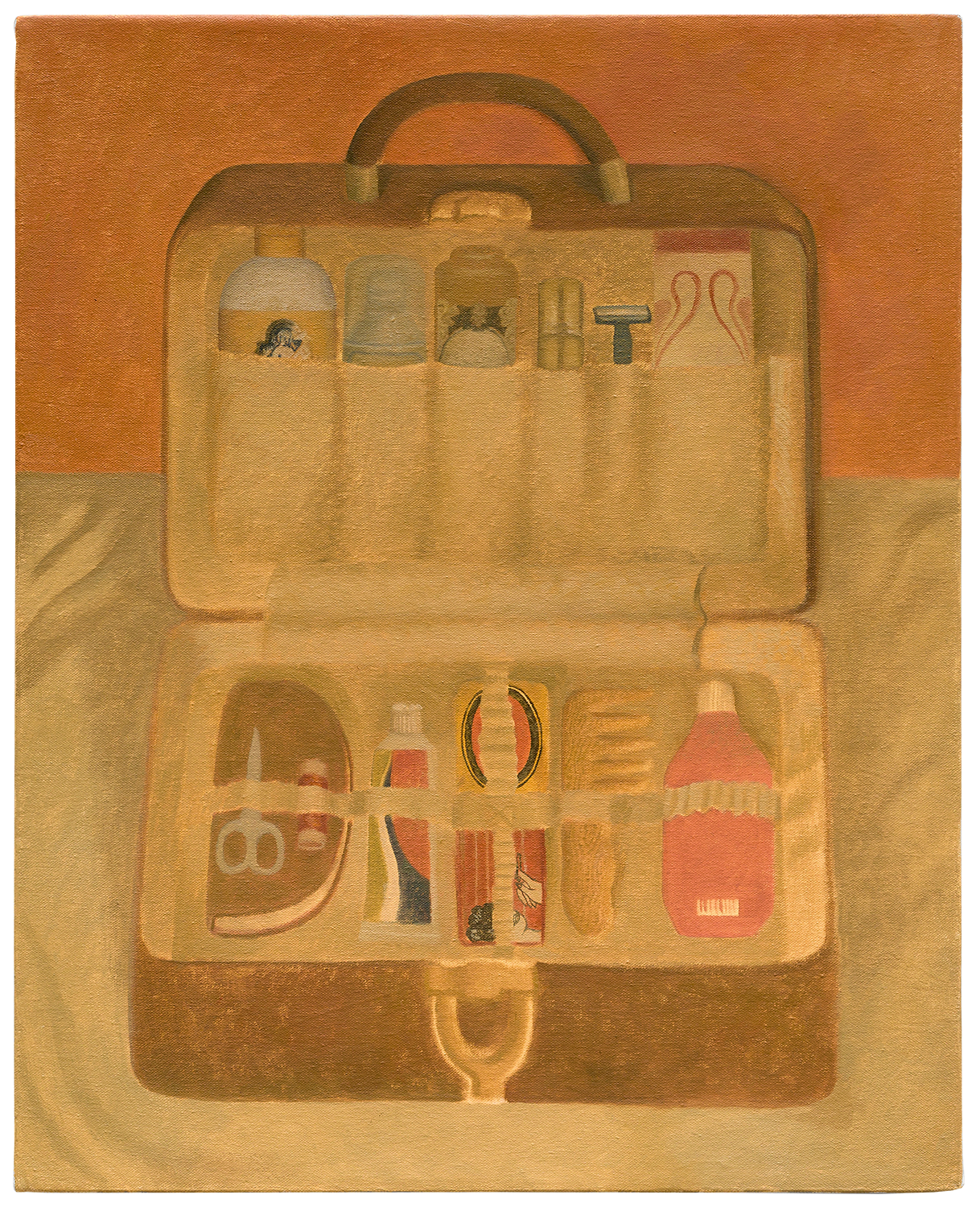 "Malinha de viagem", 2024, óleo sobre tela