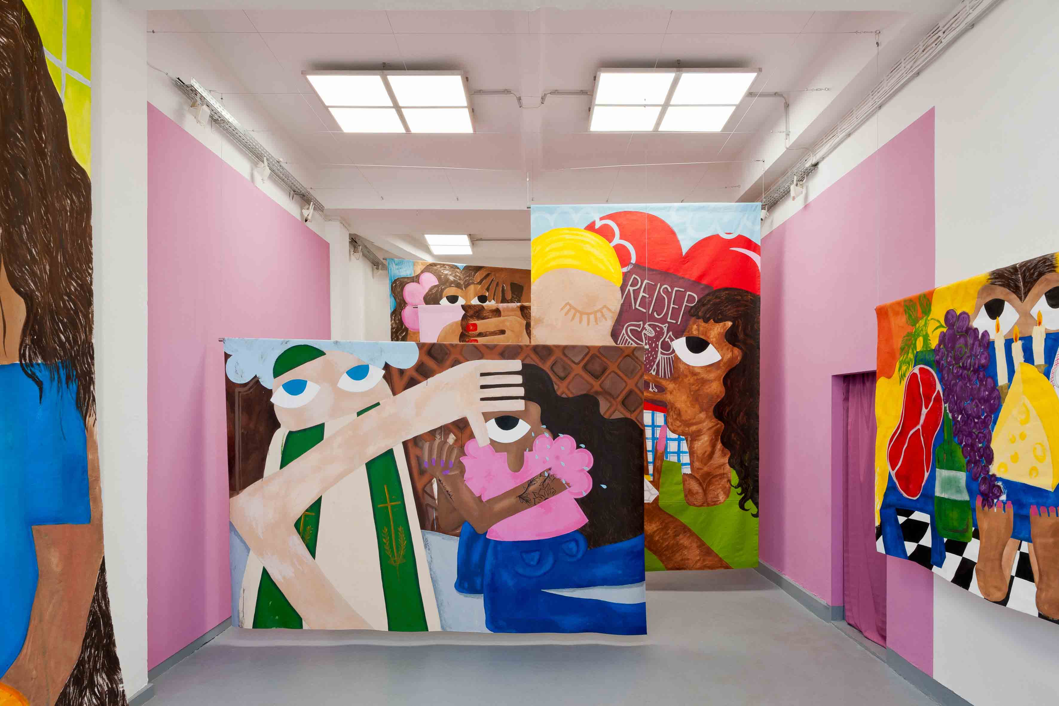 ALL THE TIMES I WANTED TO BE WHITE by XIMENA FERRER PIZARRO at ALPHA NOVA & GALERIE FUTURA curated by KATHARINA KOCH and SYLVIA SADZINSKI [from 20250405 to 20250524] [Photo: Dorothea Dittrich]