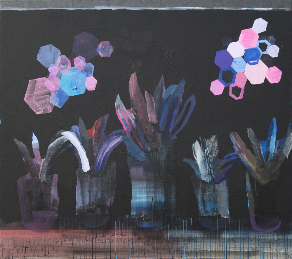 Neon Plants, 2011, acrylic on linen, 130x145 cm