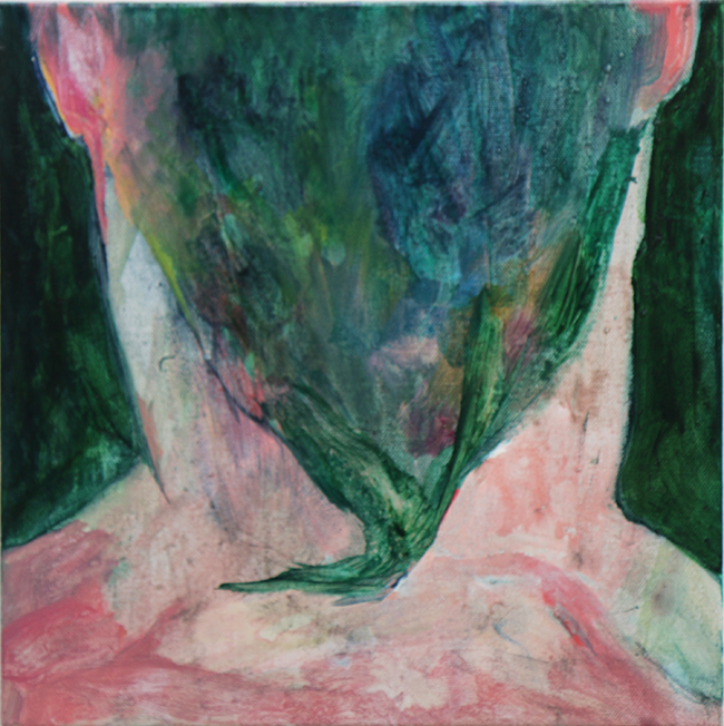 pause-cleaning acrylic, gouache on canvas 30x30cm 2018