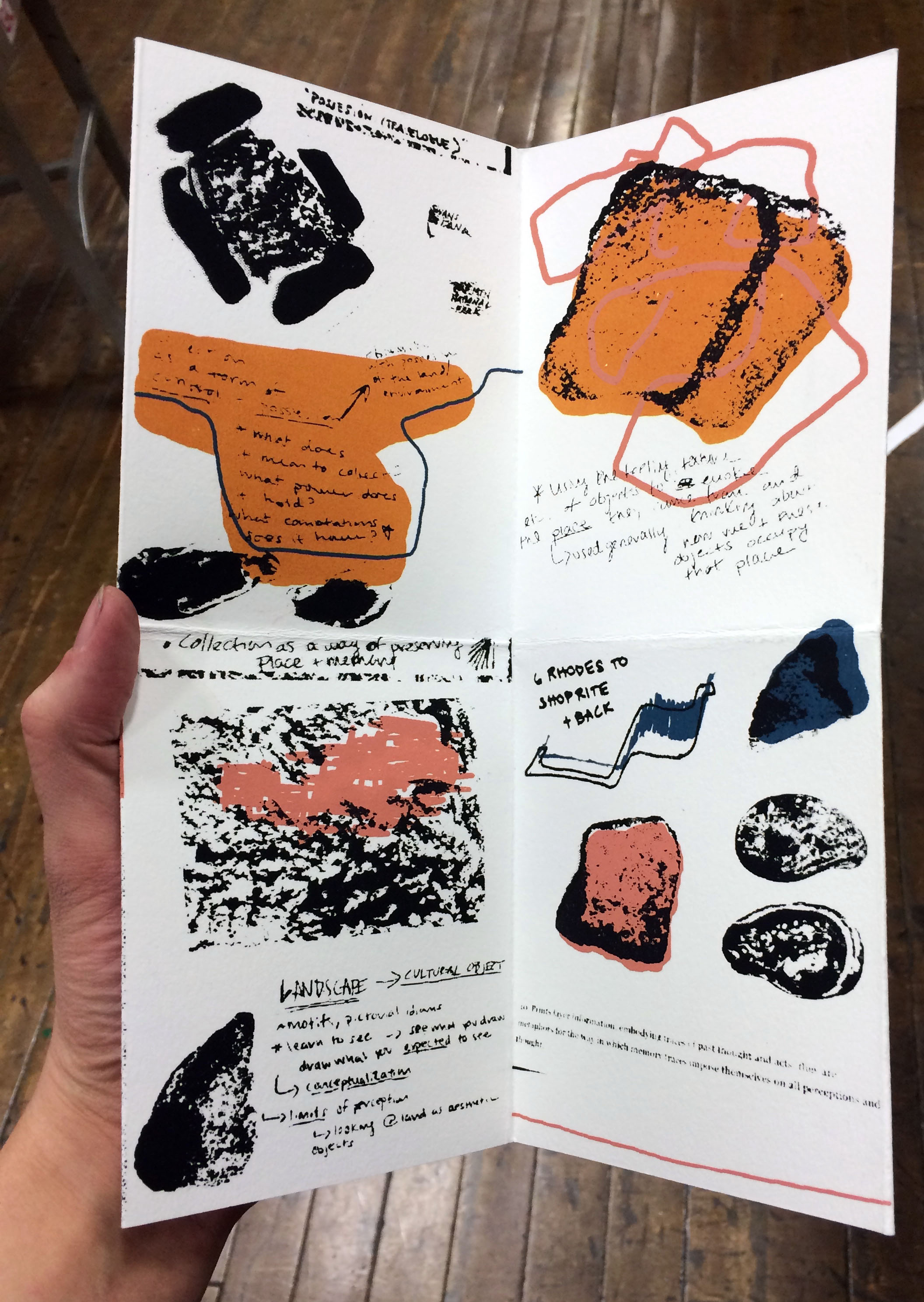 Forms of Collection, Silkscreen, Closed: 4" x 5.5, Open: 16" x 10", 2015
