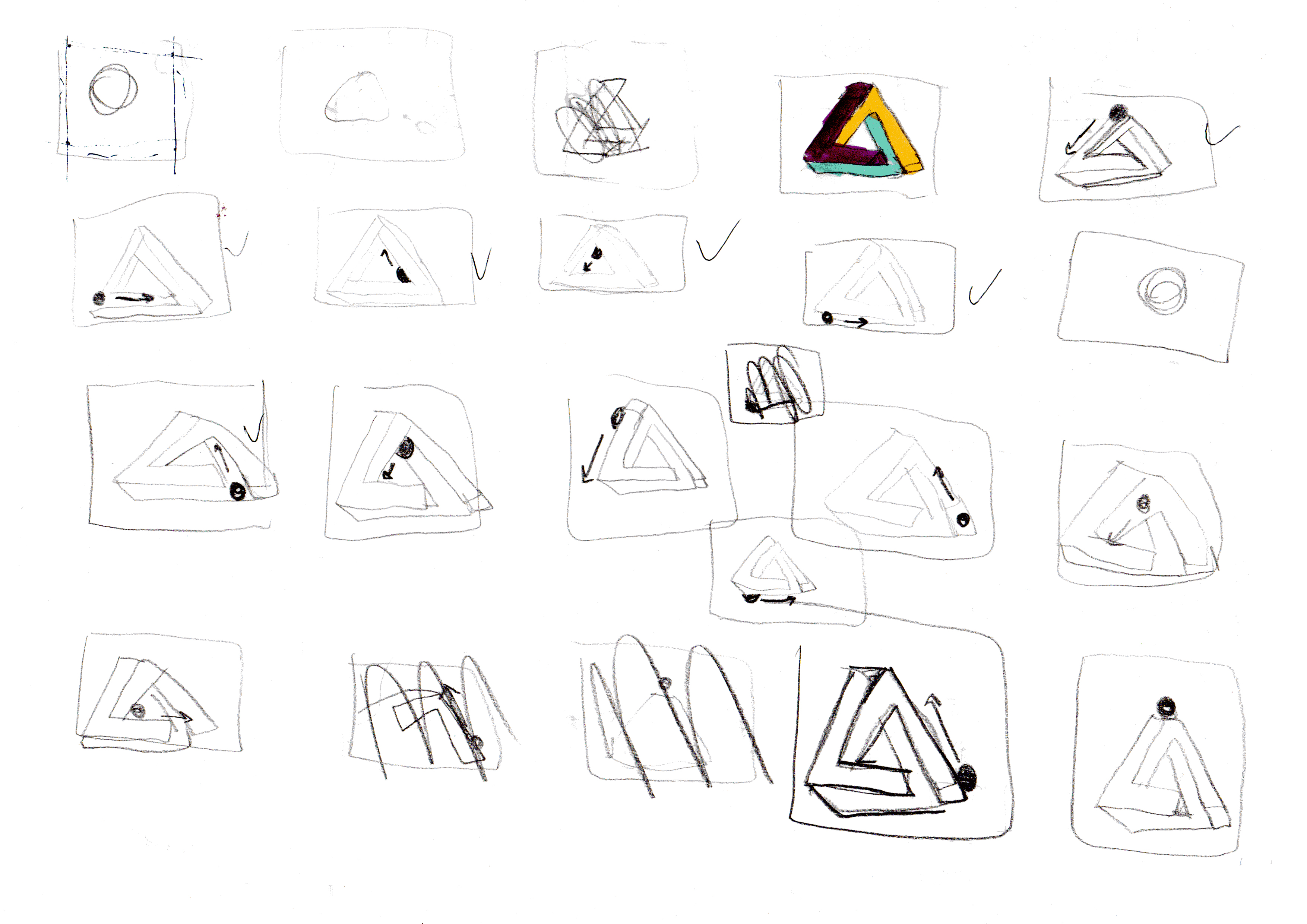 Hand-drawn sketch for ideation