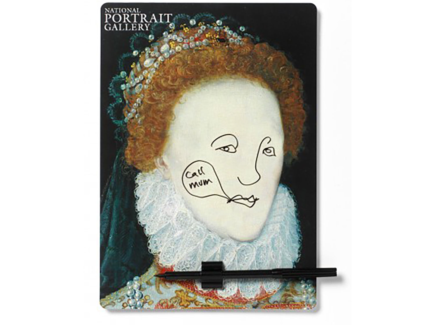 National Portrait Gallery, London - blank face whiteboard