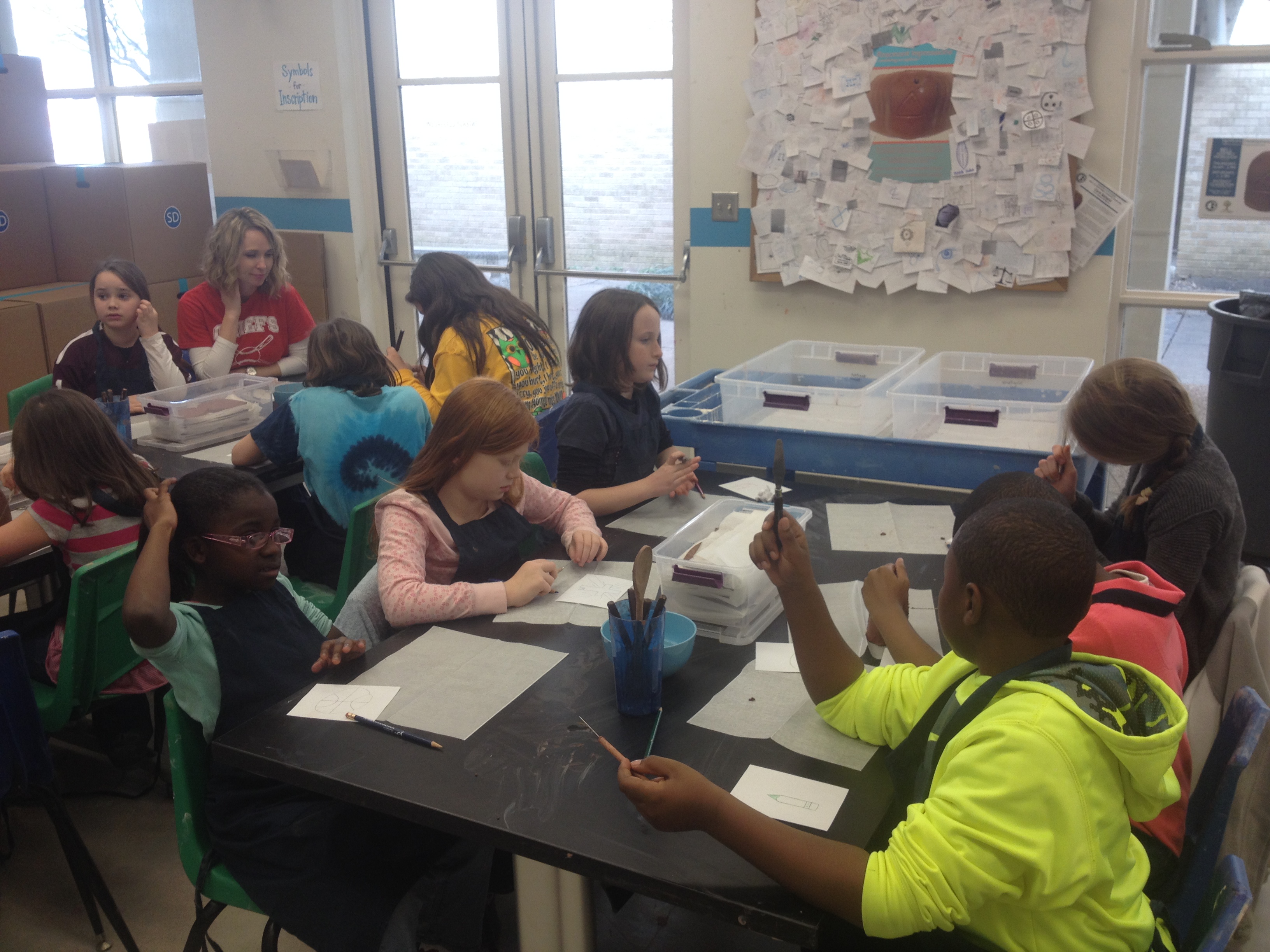 school groups easily fit in the schedule to activate the assembly line and learn basic clay hand-building techniques