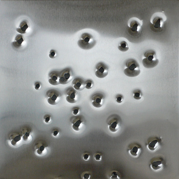 Los Lunas 34, Gunshot Aluminum, 2005, 24x24in