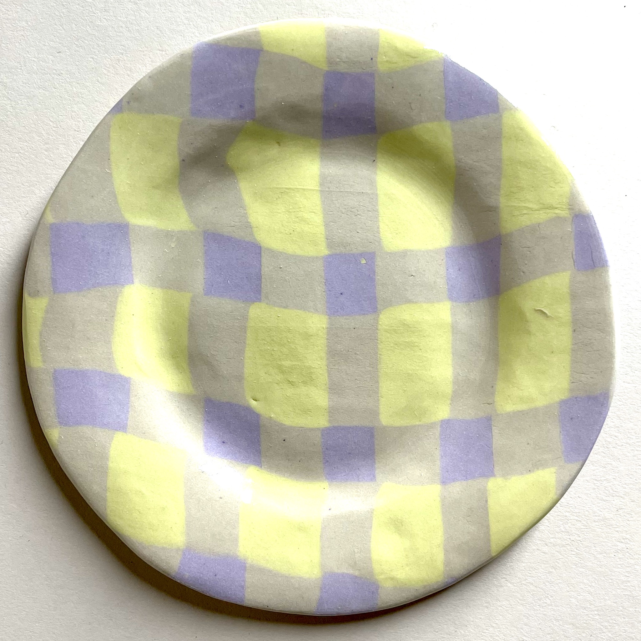 Small Gingham Plate [$45]