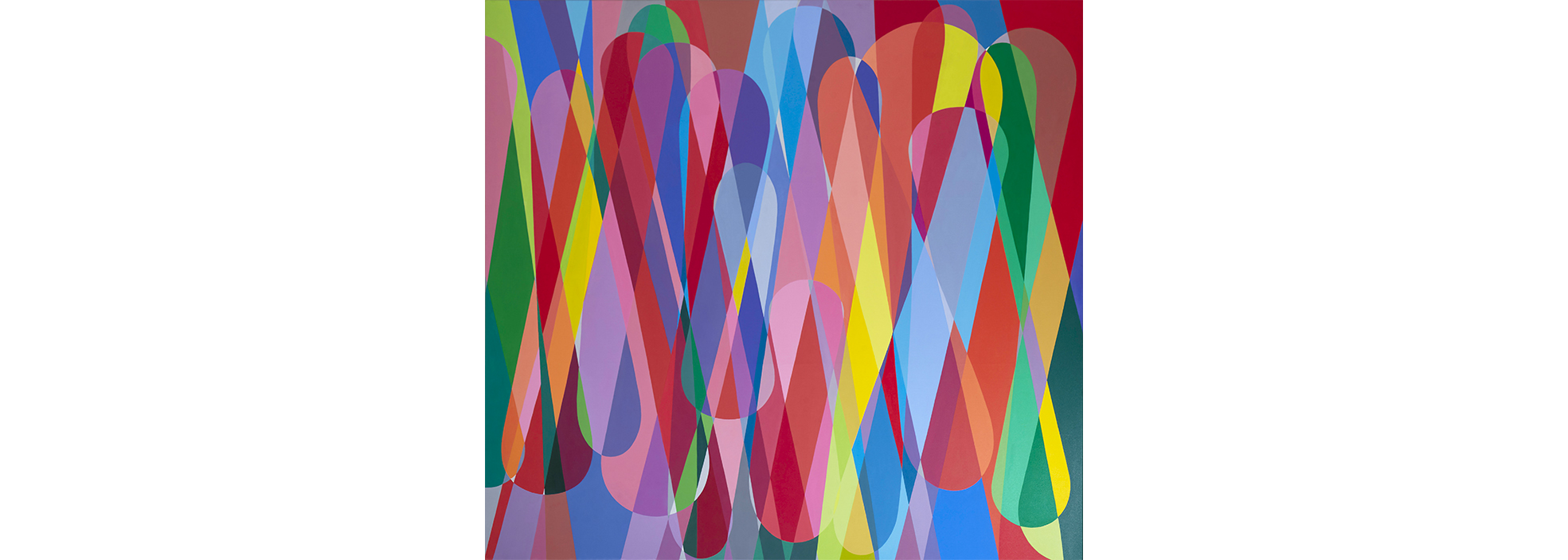 Untitled, 2018. Acrylic on canvas, 213 x 193 cm.