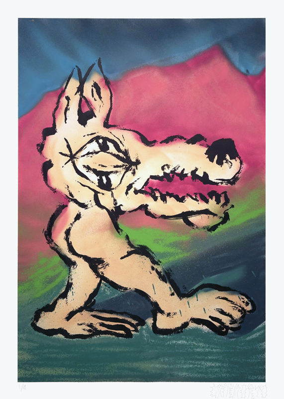 Natura Mortascreen print on paper hand-painted with spray paint, printed by StudioCromie, edition of 8, 100x70cm, 2016 · info