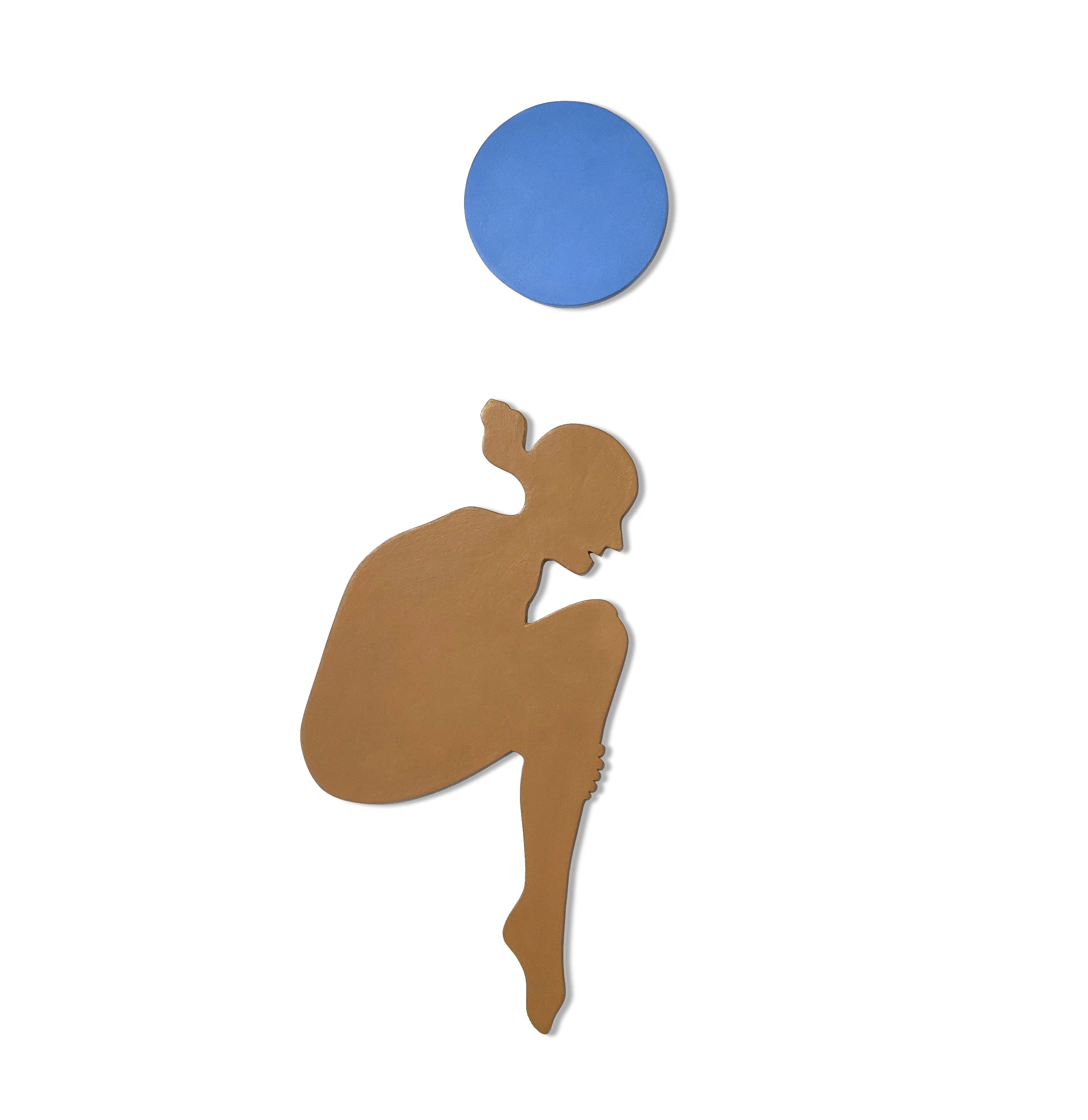 Diver, wall-piece, acrylic on board