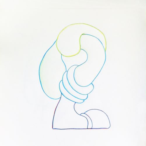 Série Le Baiser [détail], 2018Crayon de couleur, 37 x 27 cm 