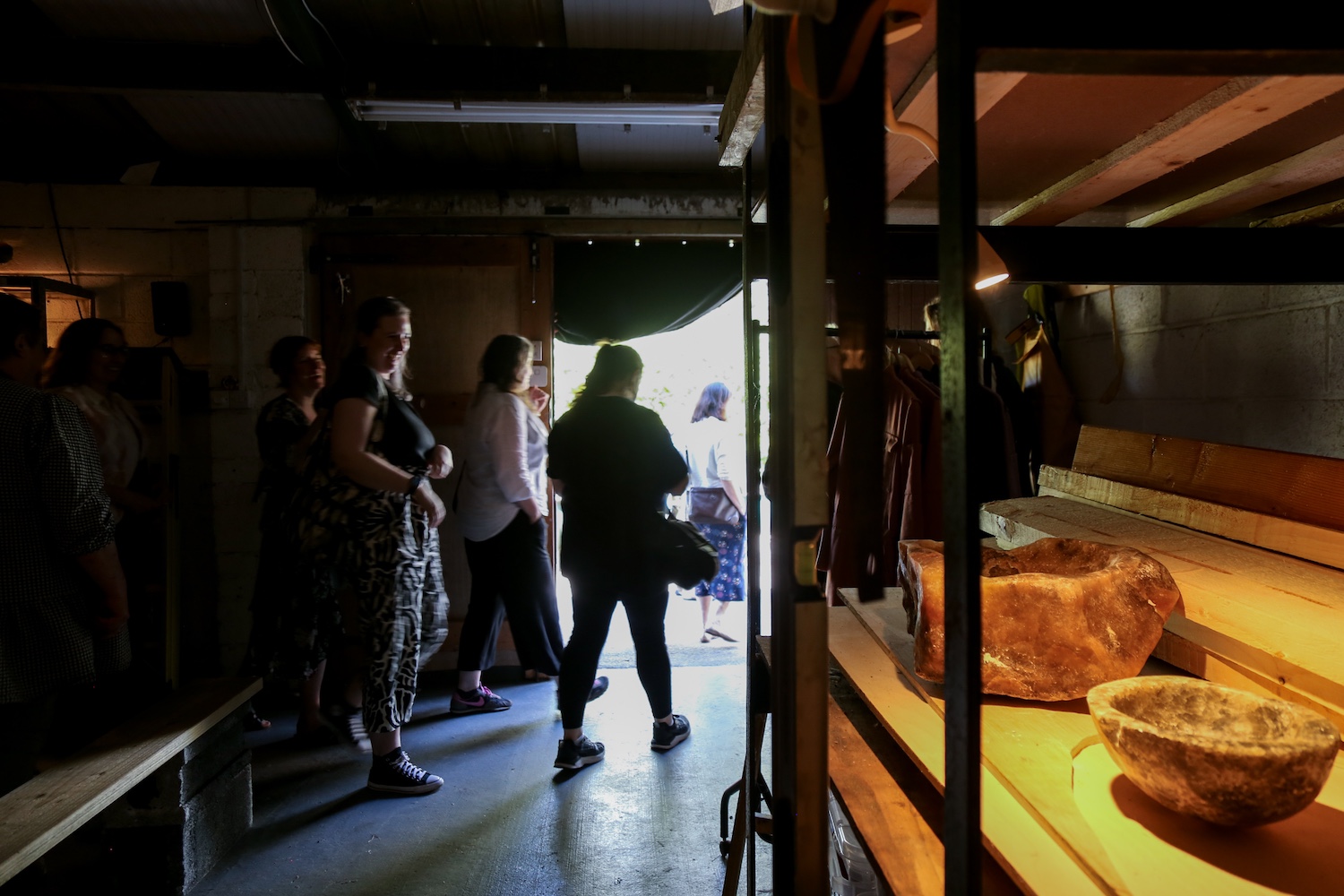 Images showing scenes from a preview screening event at an artist's studio in Mulranny, Co Mayo. Photos by Géaroid Muldowney.