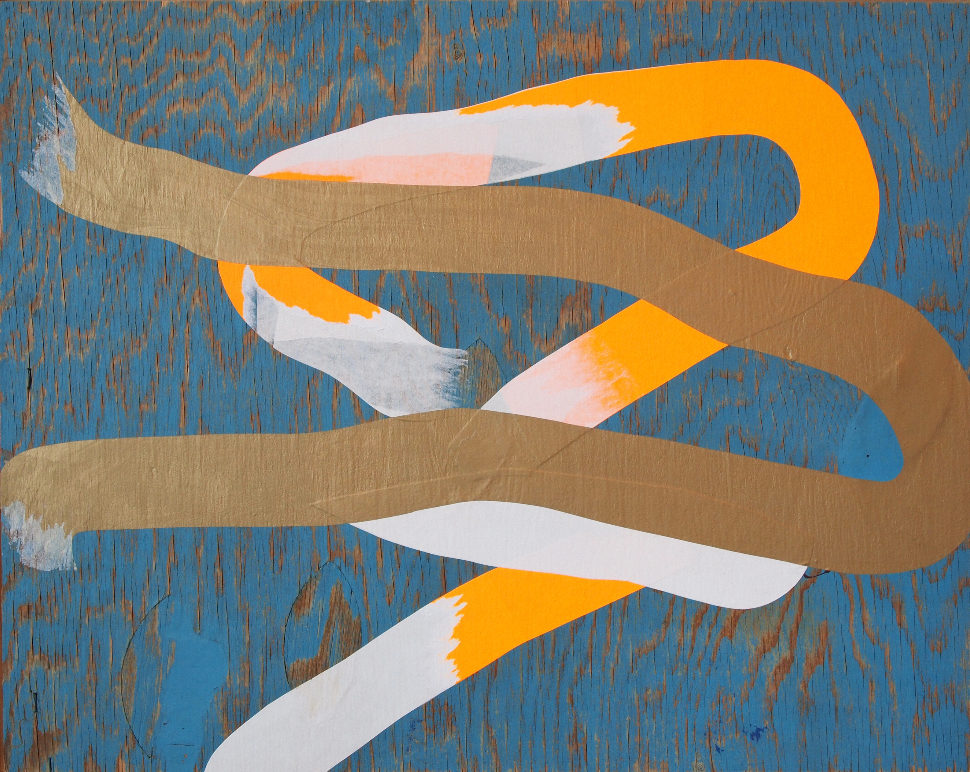 Papermonster 2009 Untitled Collage on found hoarding 26x20in