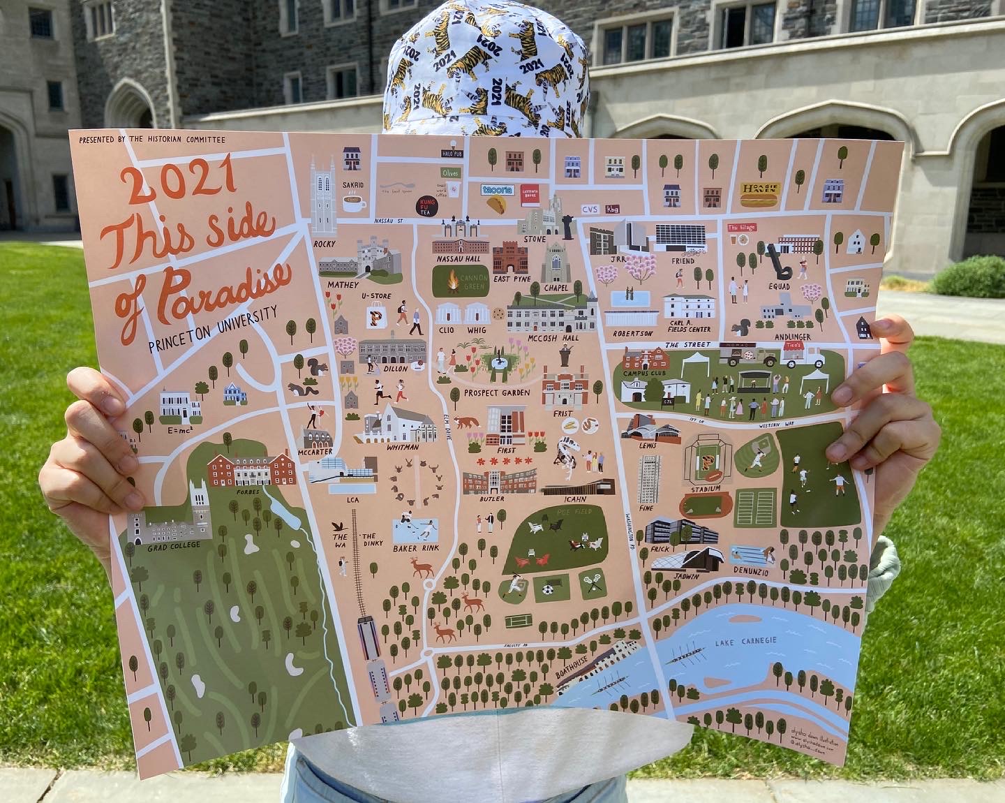 Illustrated Map of Princeton University - Client: Princeton University