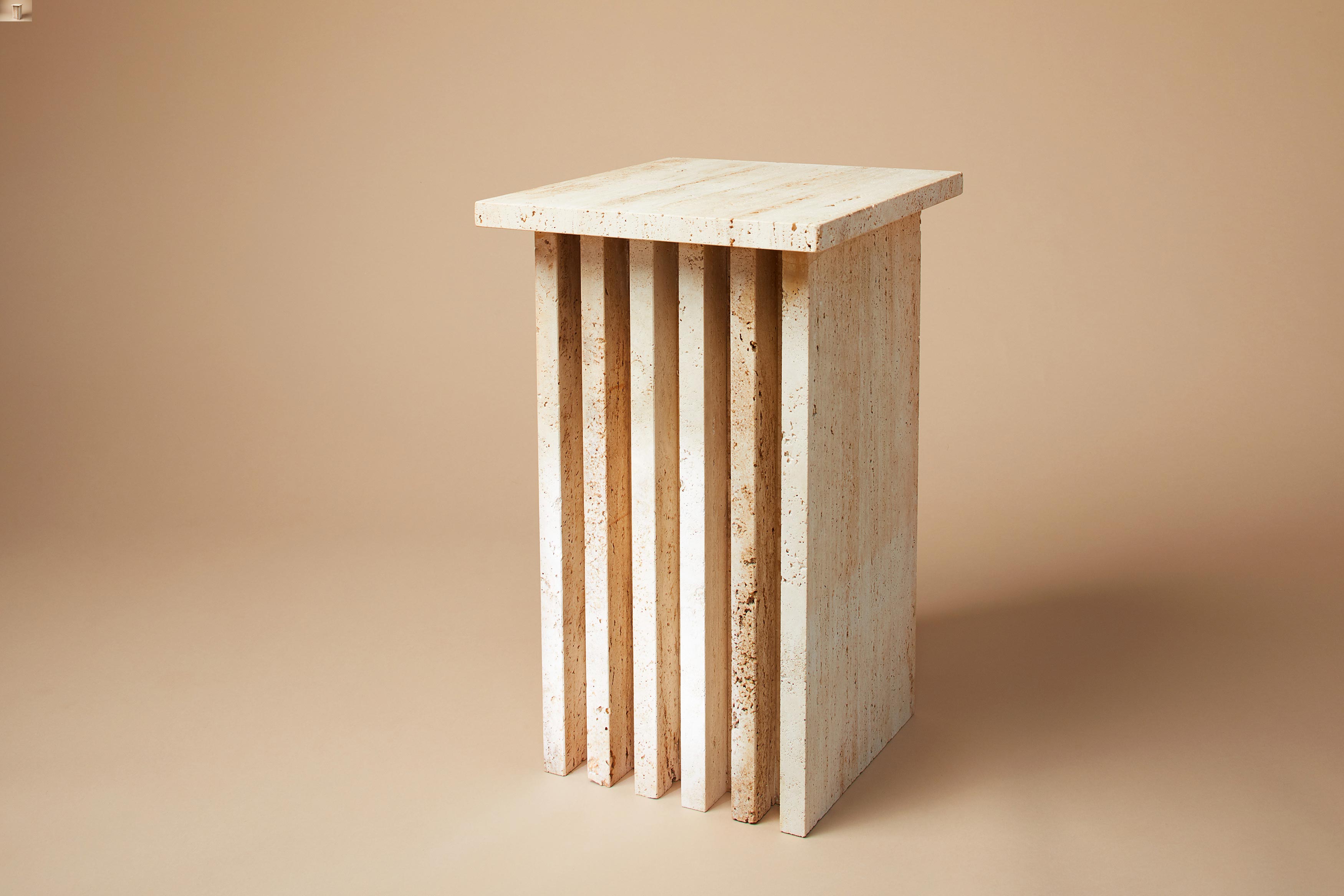 Vondel Side Table, 2019, Rosso Levanto Marble, 350 × 30 × 50 cm