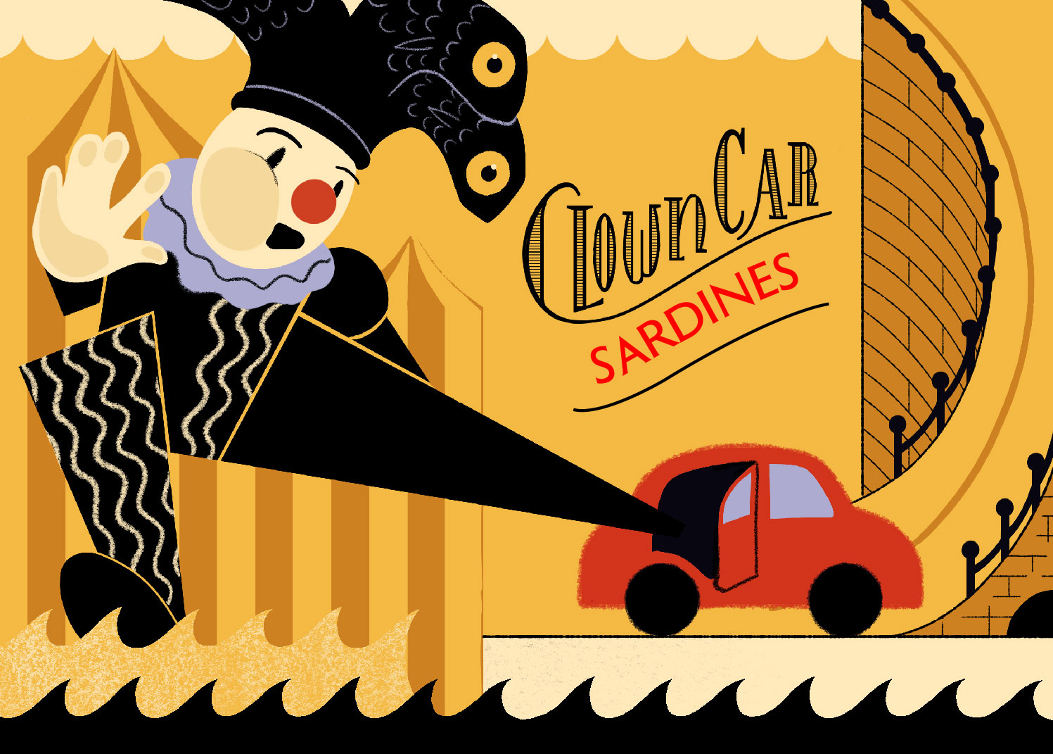 Clown Car Sardines, Packaging Design