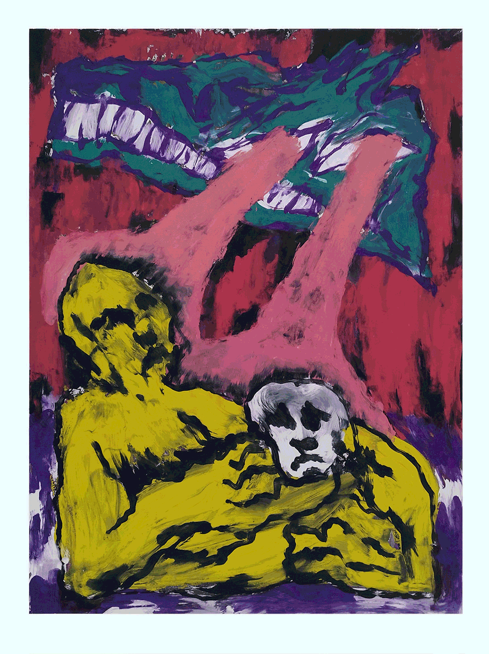 Grattaprint MAXIscratchable monotype and screen print on paper, printed by Gate 44, edition of 20, 62x86cm, 2025 · info