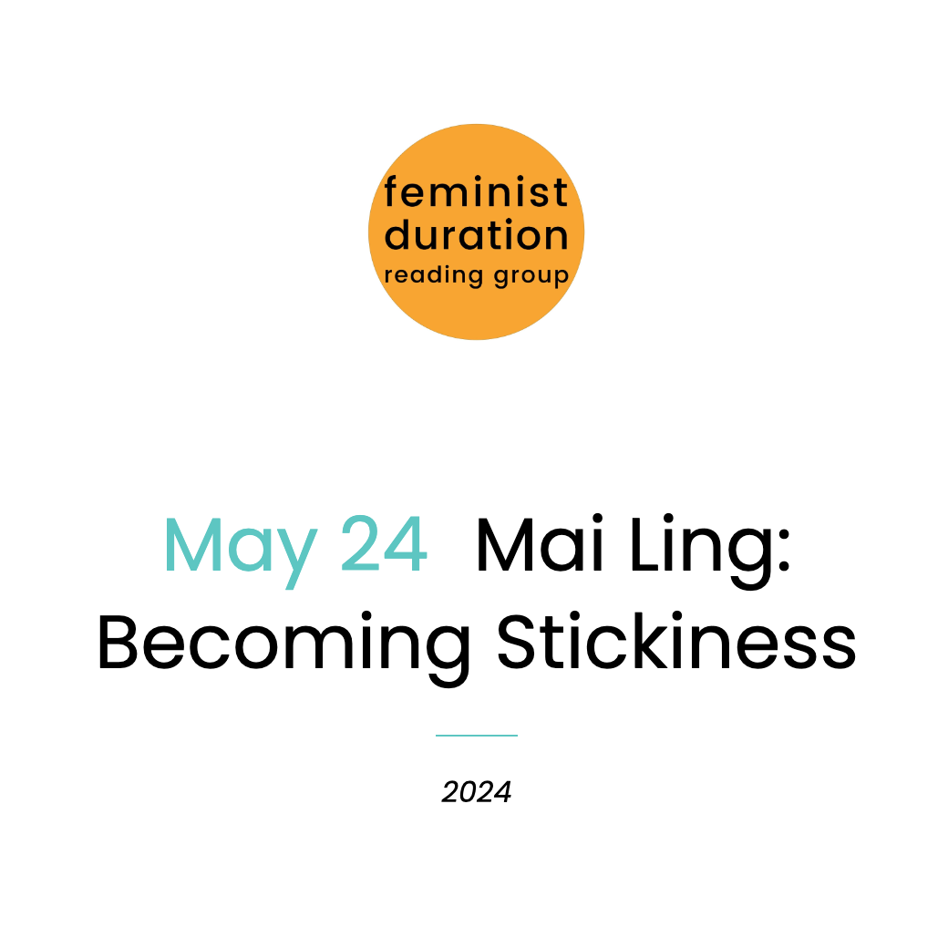 In this online session, Mai Ling, the anonymous Vienna-based artist association/collective, will introduce their practices and recent video work, Becoming Stickiness (2023). The work draws inspiration from Sara Ahmed’s ‘Queer Phenomenology,’ Anne Anlin Cheng’s ‘Ornamentalism,’ and Banu Subramaniam’s critical perspective on colonial modernity in botany. Through out loud reading and viewing, the meeting delves into the dichotomies projected onto the exotic yet invasive ‘Others,’ and Mai-Ling’s process of claiming their own hybridity through collective somatic practice.