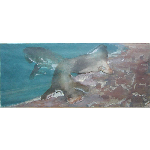 BEIRUT 1999, oil on paper, 22cm x 56cm