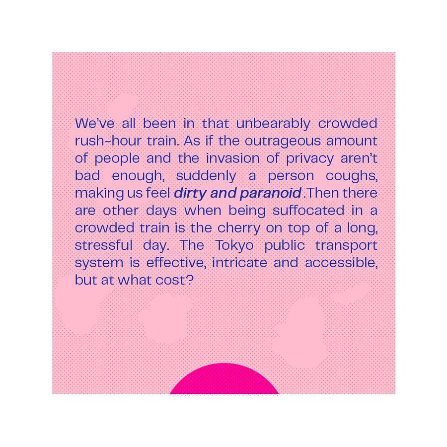 Unhealthy Commuting in Tokyo | Graphic DesignIllustration: Dhisha Stamboel