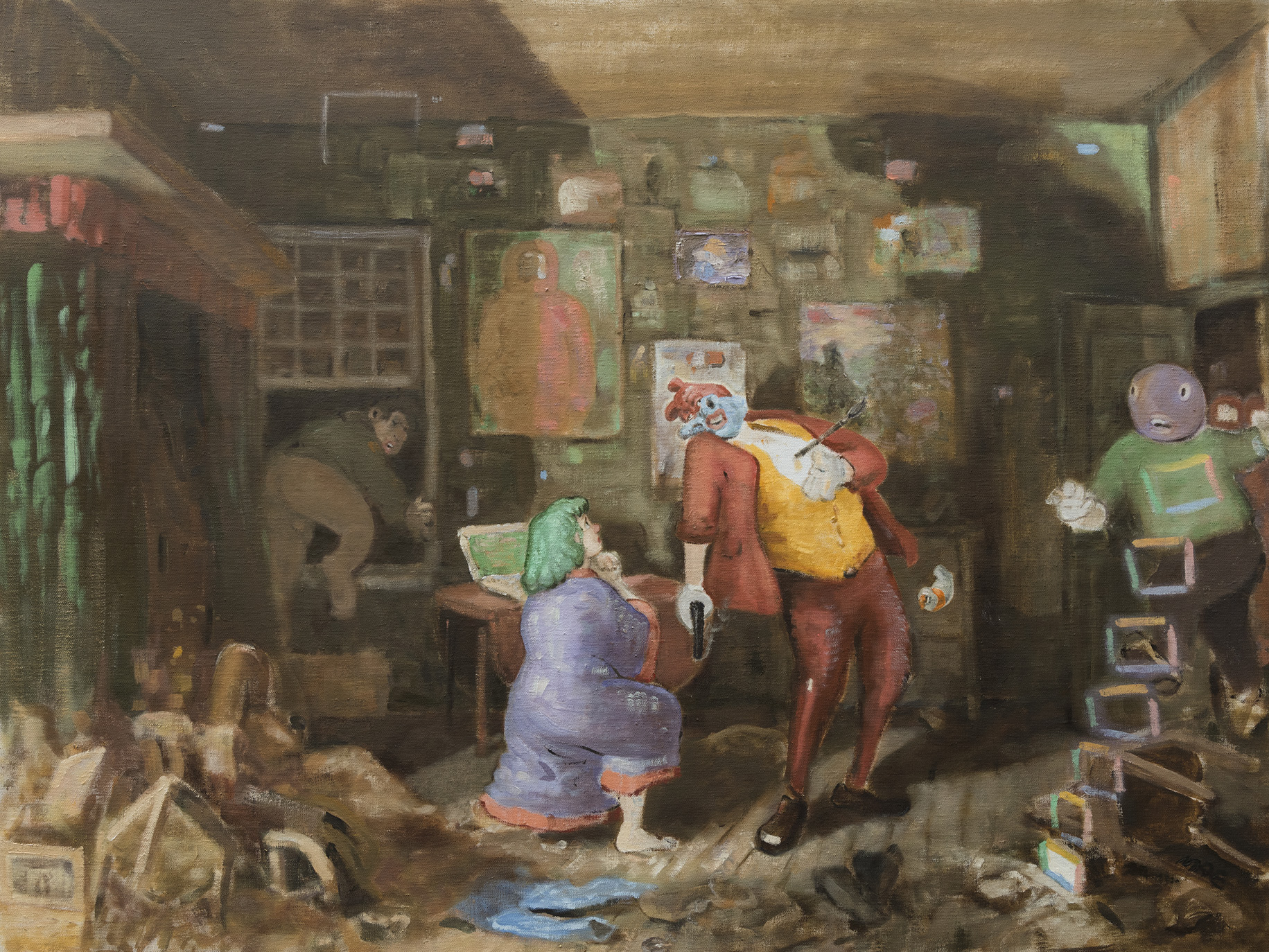 Goodbye Gameboy II (2019), oil on linen, 70 cm x 97 cm.
