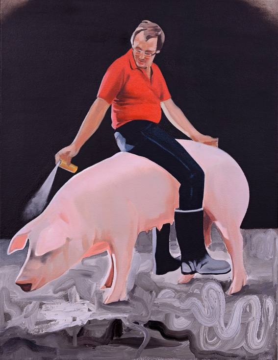 'Porco Dio' 2017, Oil on Canvas, 51 x 66 cm