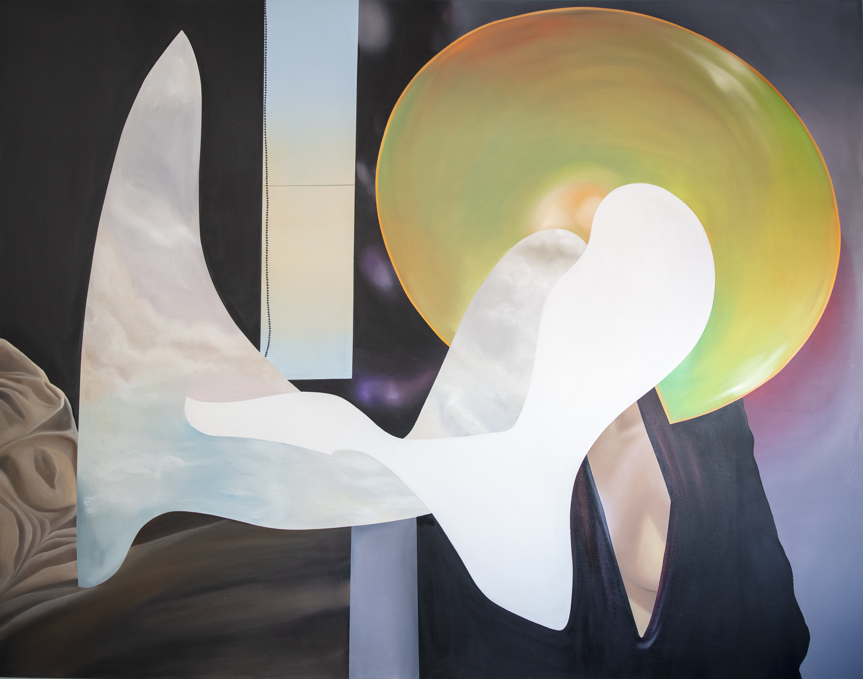 Melissa Rios Realidades en diálogo, 2023 Oil on canvas 70 7/8 x 90 1/2 in 180 x 230 cm